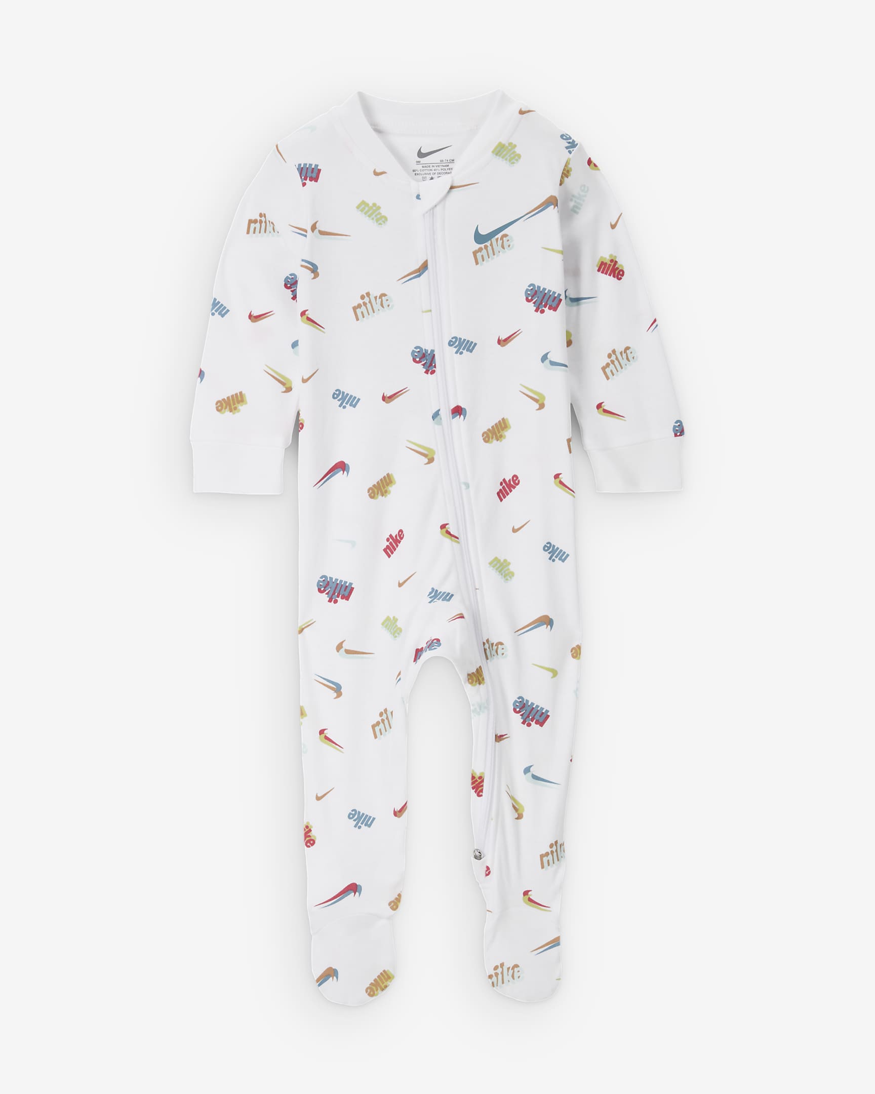 Nike Everyone From Day One Baby (0-9M) Footed Coverall - White