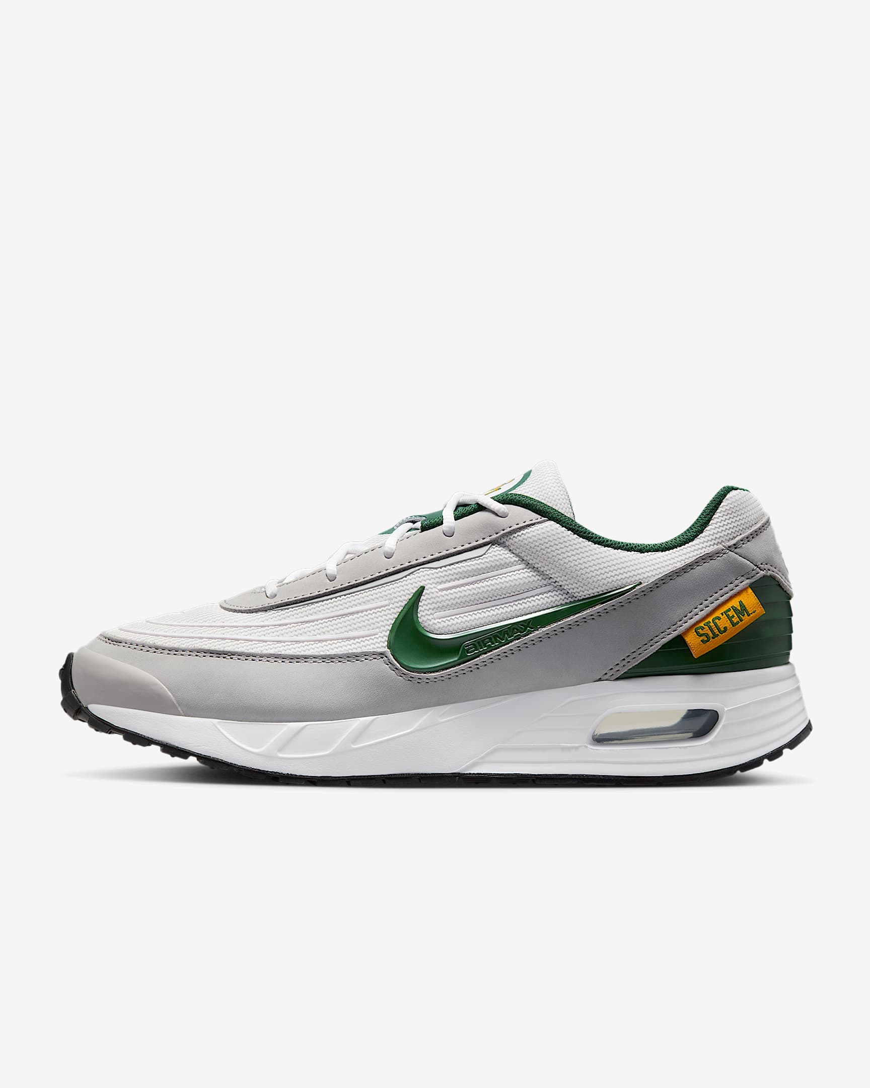 Nike College Air Max Verse (Baylor) Men's Shoes - White/Light Smoke Grey/Gorge Green
