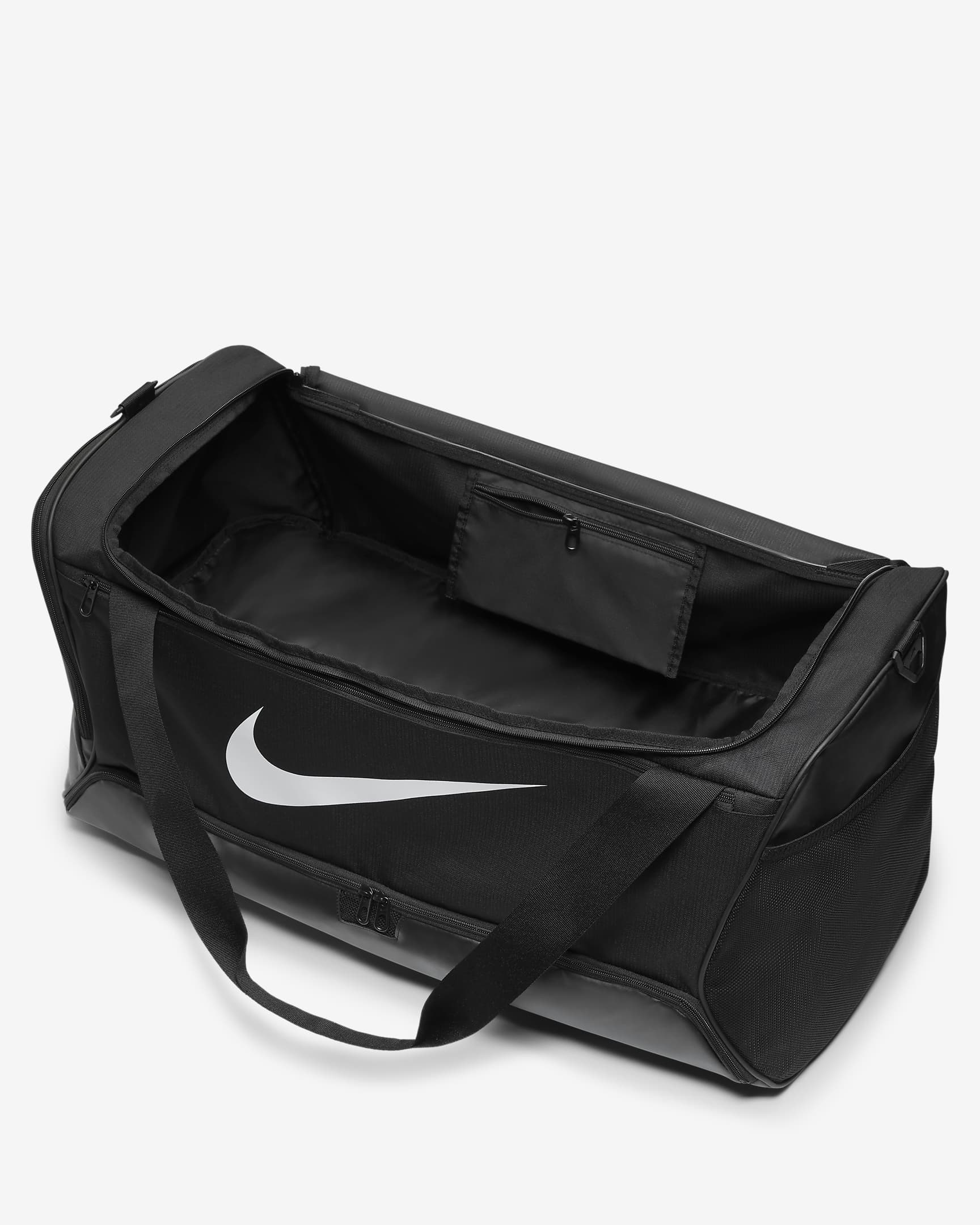 Nike Brasilia 9.5 Antrenman Spor Çantası (Büyük Boy, 95 L) - Siyah/Siyah/Beyaz