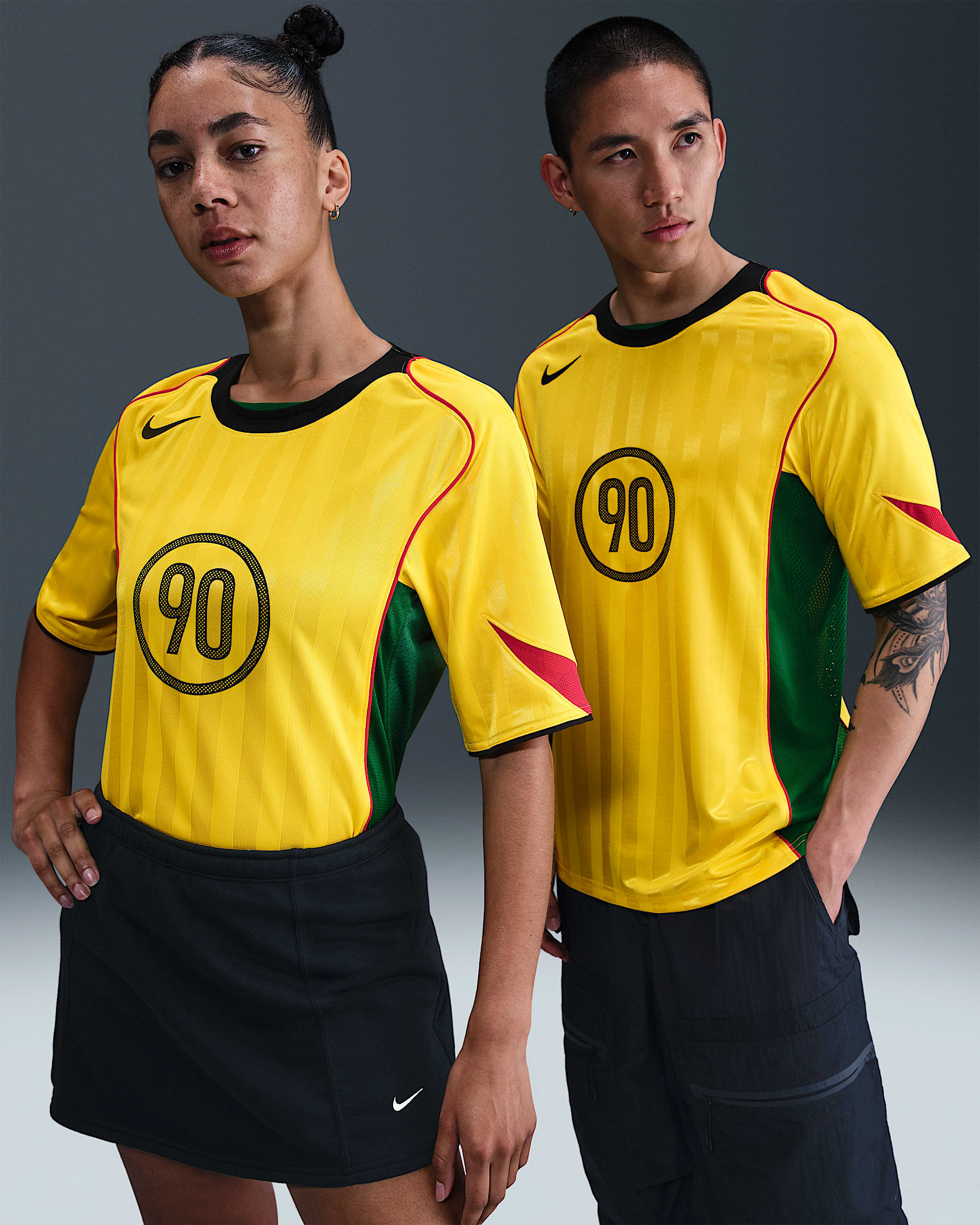 Nike Total 90 Men's Dri-FIT Soccer Jersey - Tour Yellow/Black/Sport Red/Black