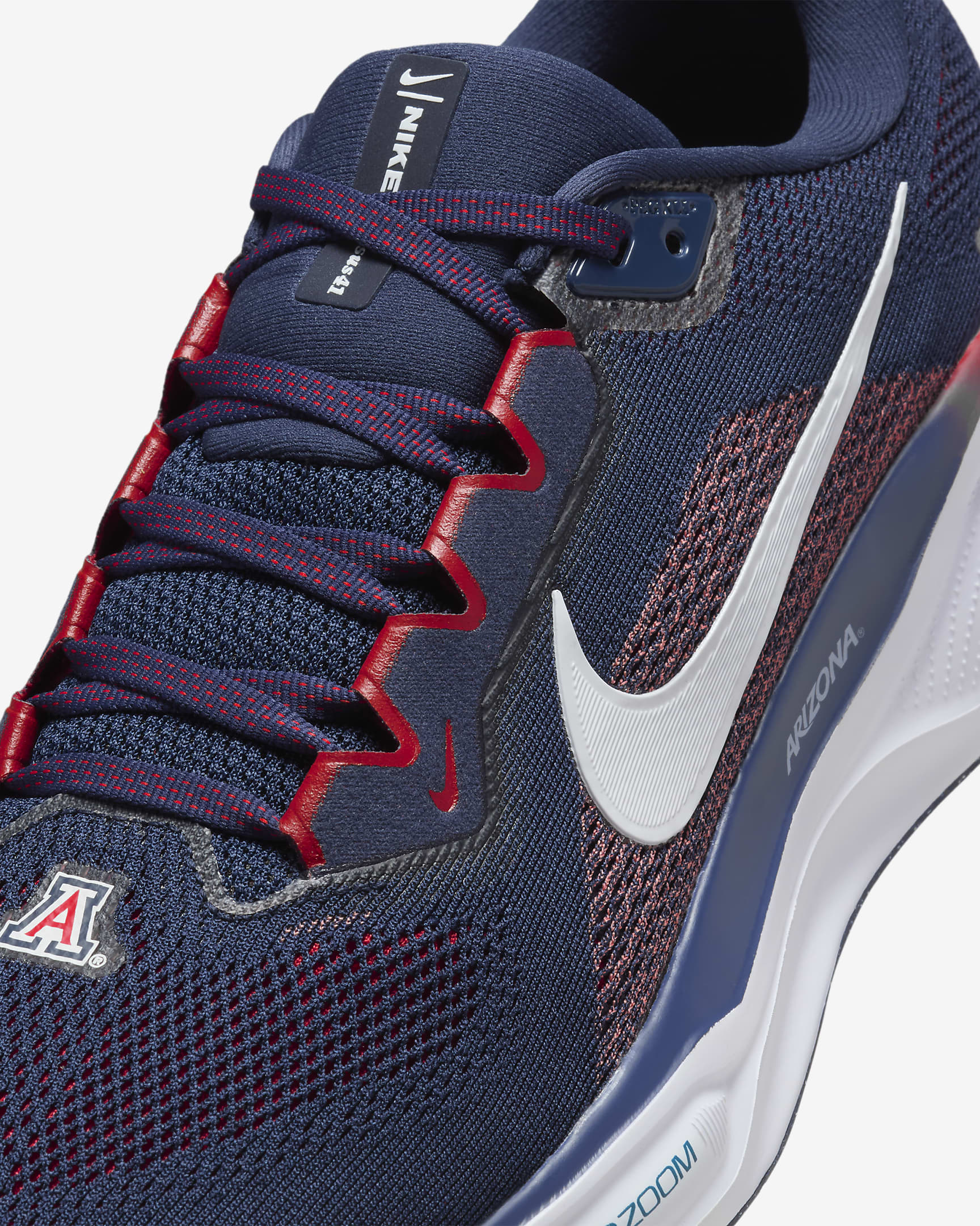 Arizona Pegasus 41 Men's Nike College Road Running Shoes - College Navy/White/University Red/White