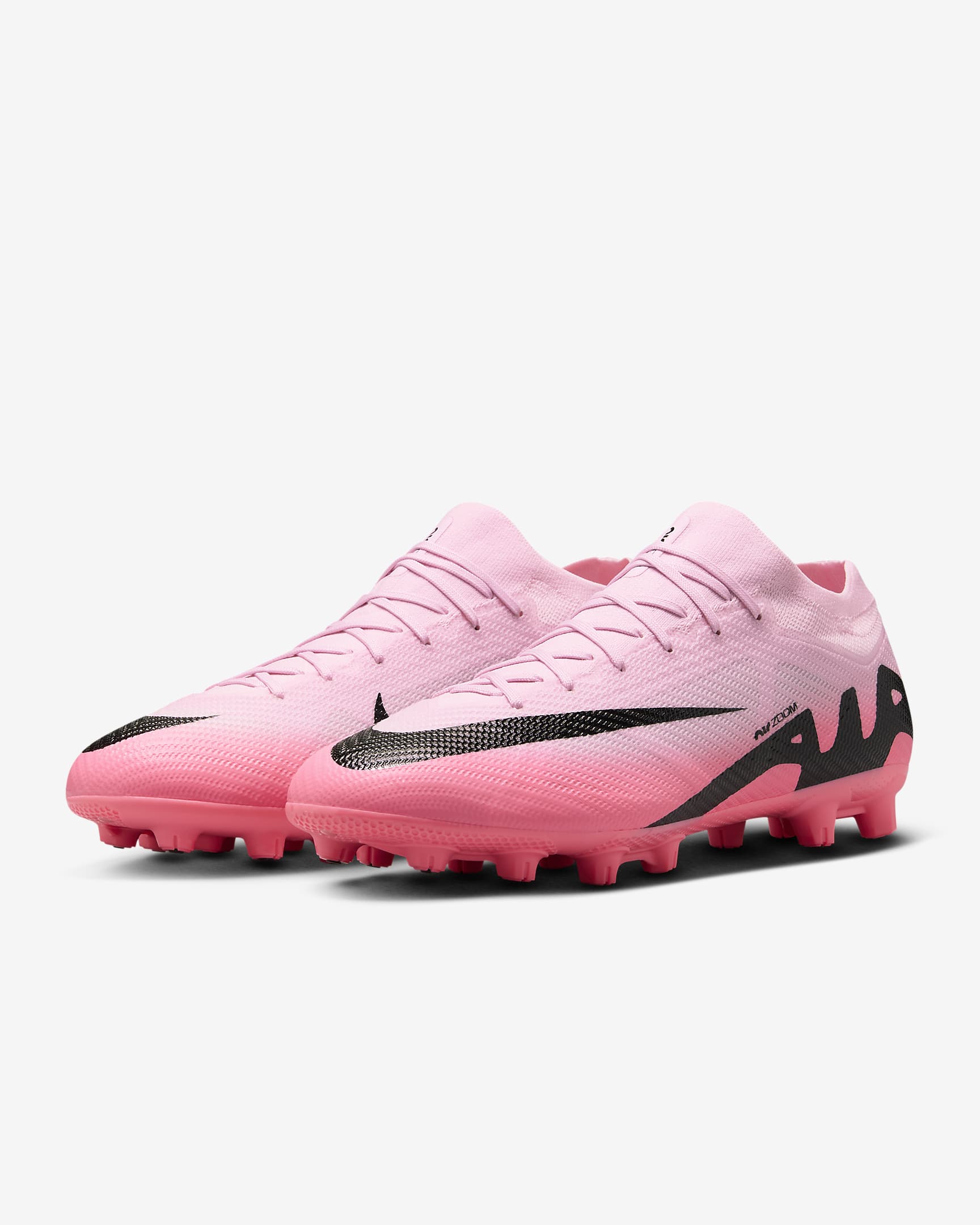 Nike Mercurial Vapor 15 Pro HG Low-Top Soccer Cleats - Pink Foam/Black