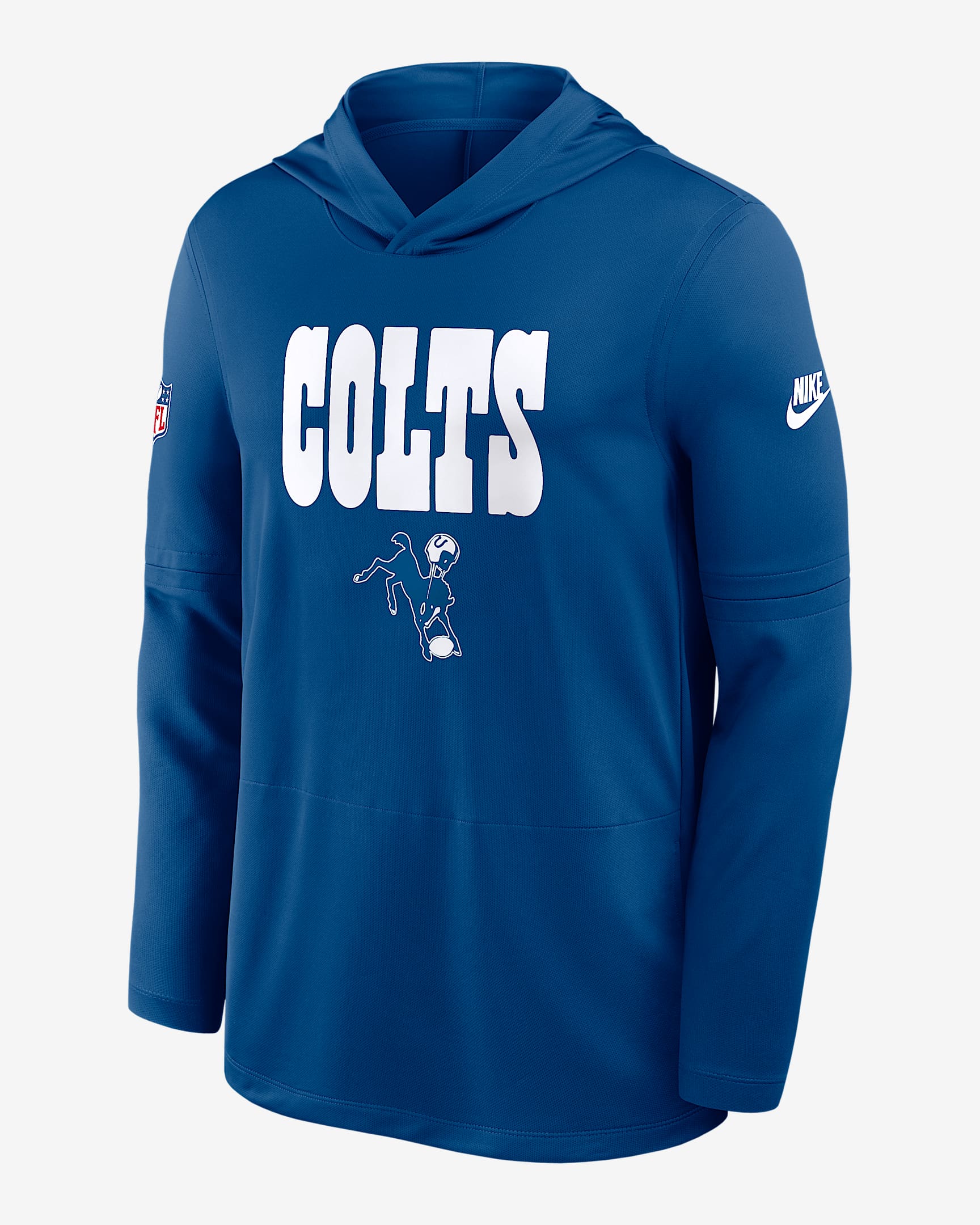 Indianapolis Colts Pass Accuracy Men's Nike Dri-FIT NFL Long-Sleeve Hooded Top - Blue