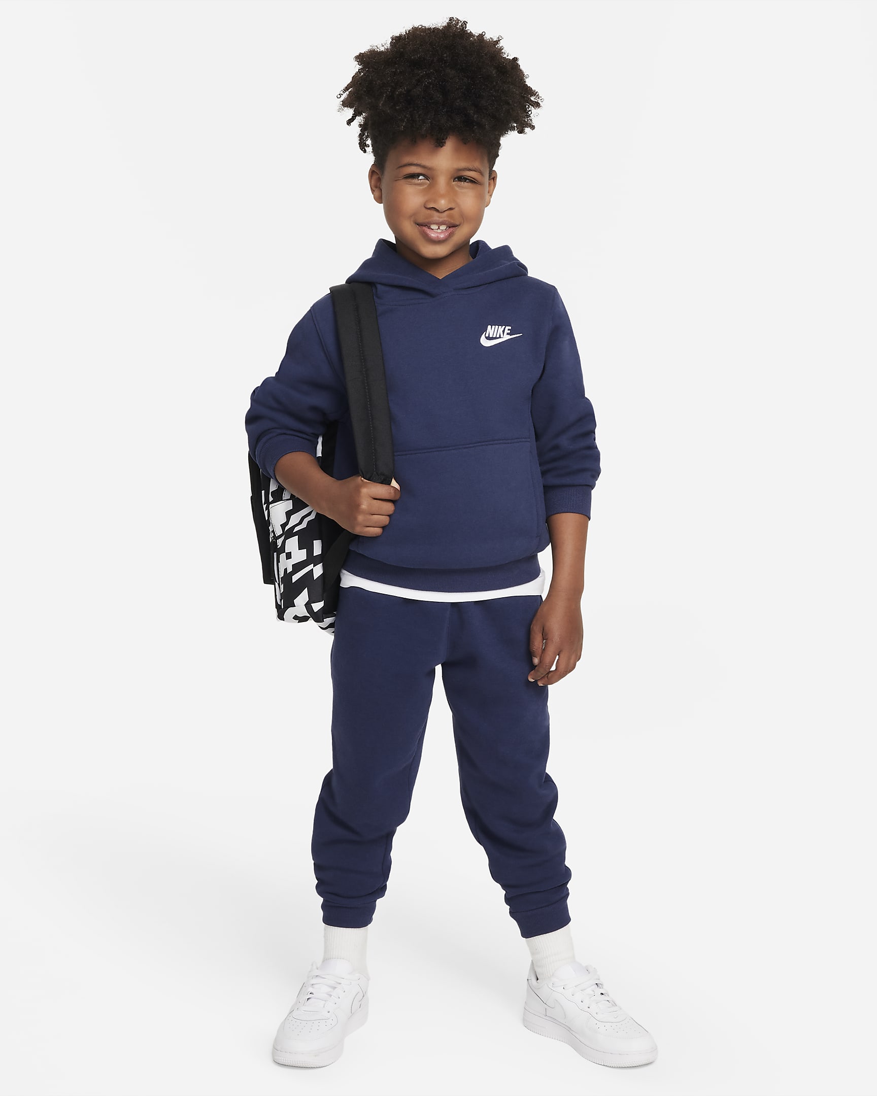 Nike Sportswear Club Fleece Little Kids' Pullover Hoodie - Midnight Navy