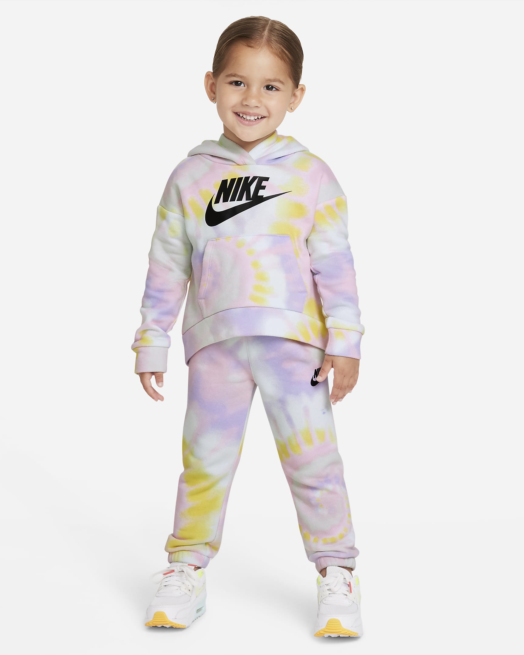 Nike Sportswear Club Fleece Toddler Hoodie and Pants Set - Purple Chalk