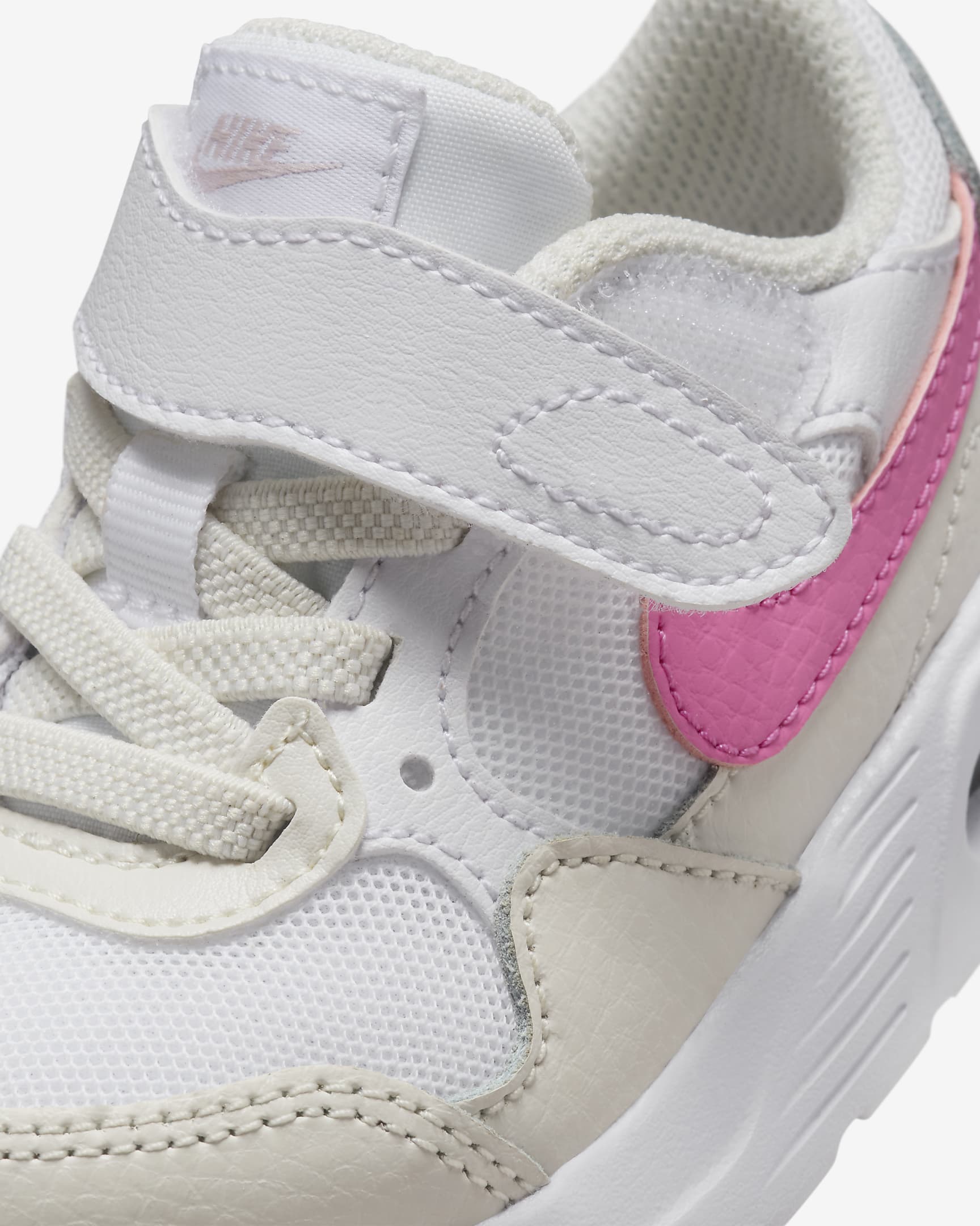 Tenis para bebé e infantil Nike Air Max SC - Blanco/Fantasma/Violeta platino/Rosa alegre