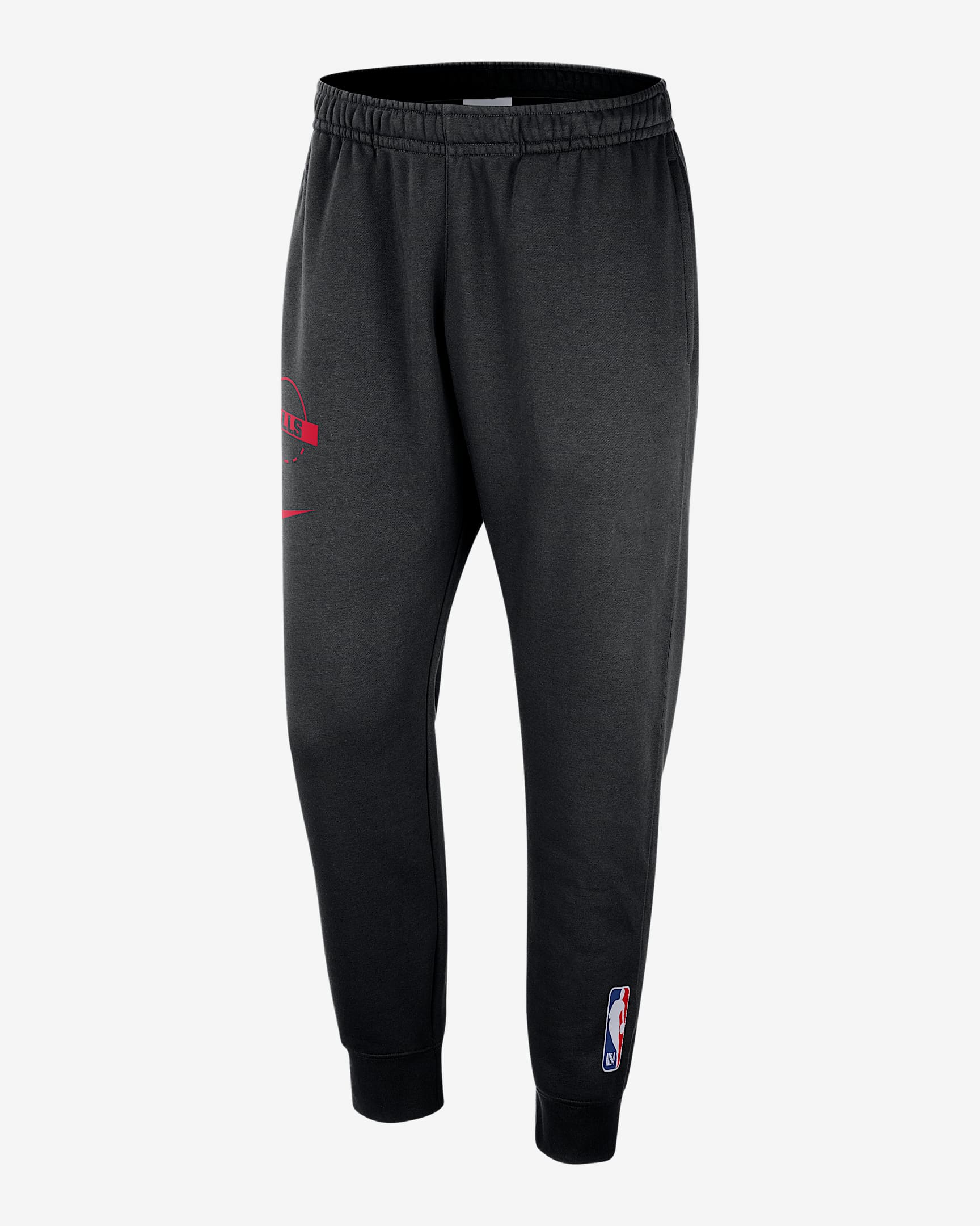 Chicago Bulls Club Men's Nike NBA Practice Fleece Joggers - Black/University Red