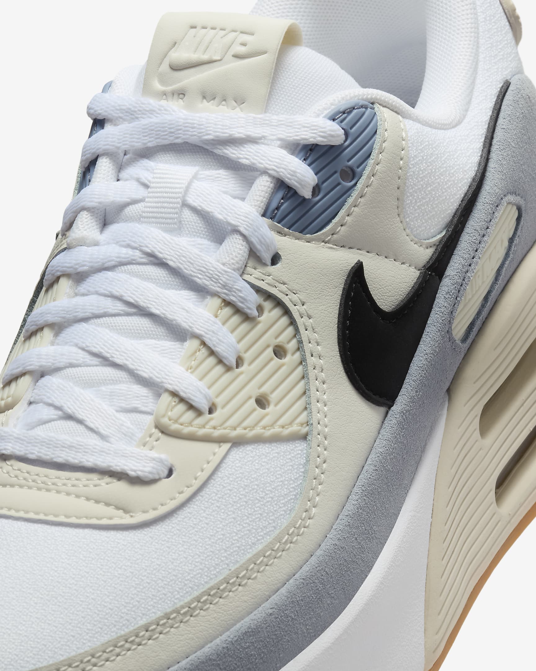 Nike Air Max 90 LV8 Women's Shoes - White/Ashen Slate/Light Orewood Brown/Black