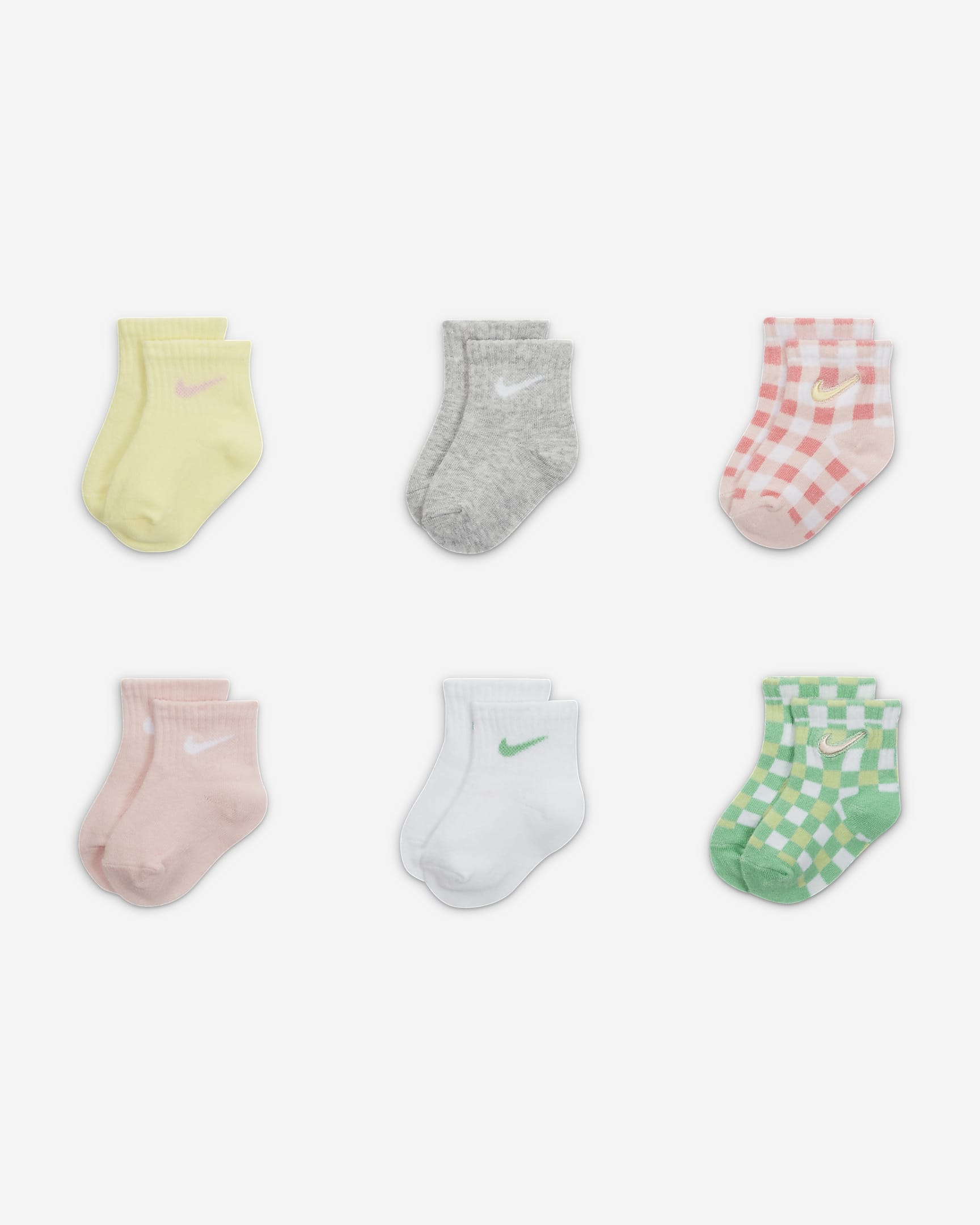 Nike Infant Crew Socks (3 Pairs) Baby Crew Socks.