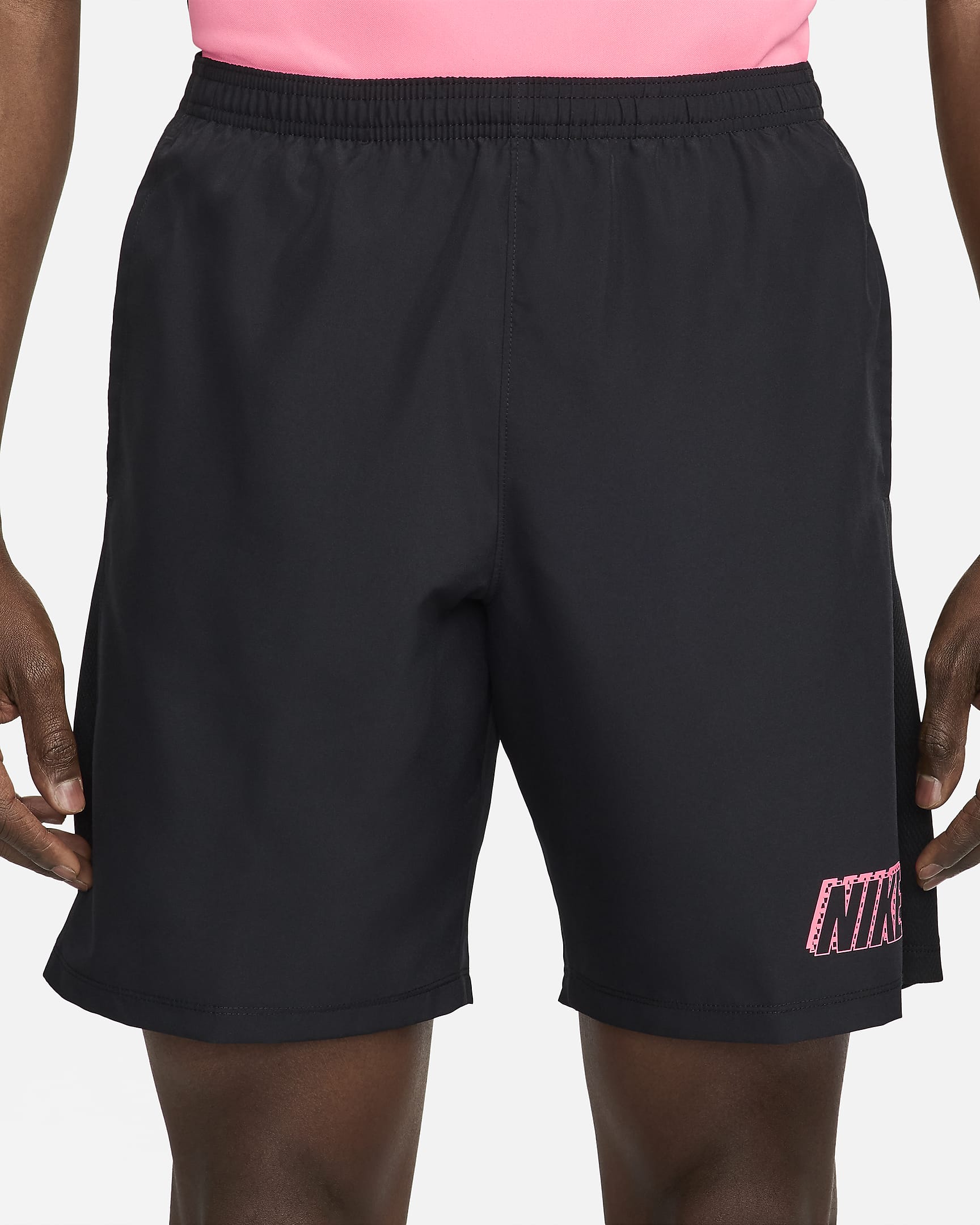 Nike Academy Dri-FIT fotballshorts til herre - Svart/Svart/Sunset Pulse