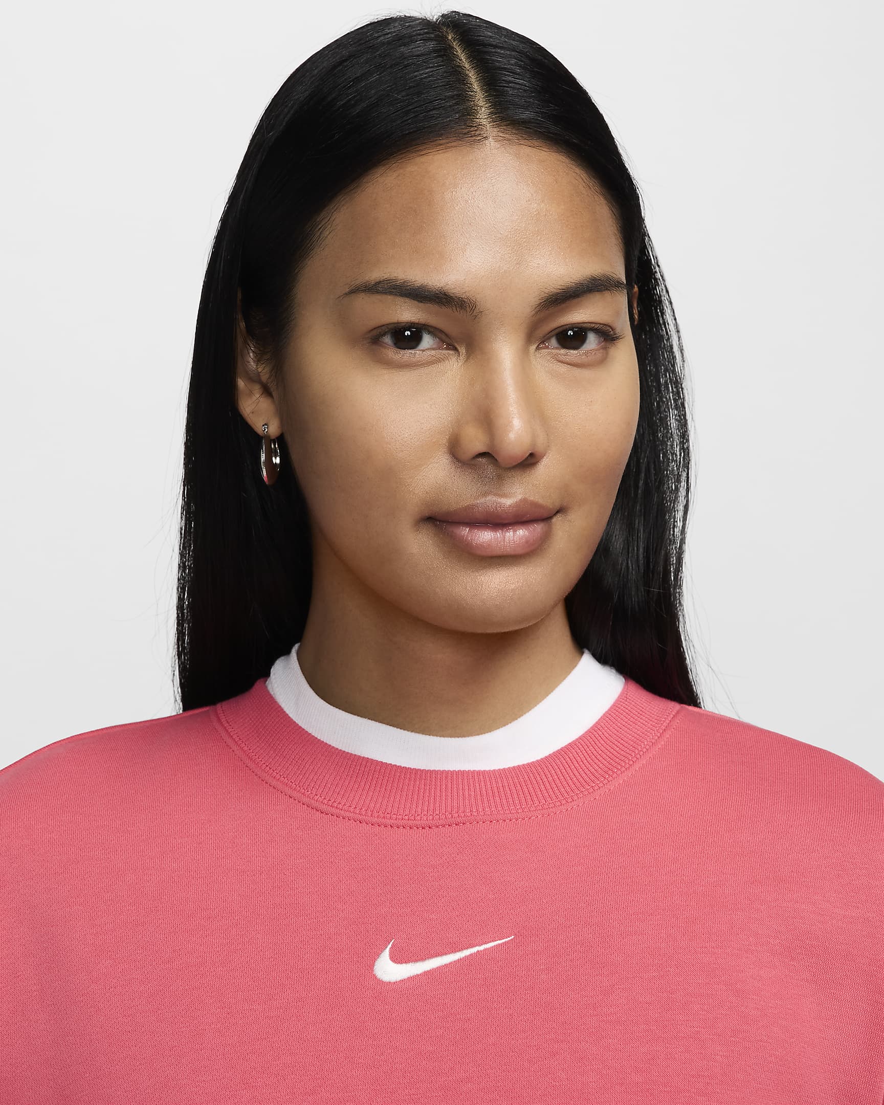 Nike Sportswear Phoenix Fleece Women's Oversized Crew-neck Sweatshirt - Aster Pink/Sail