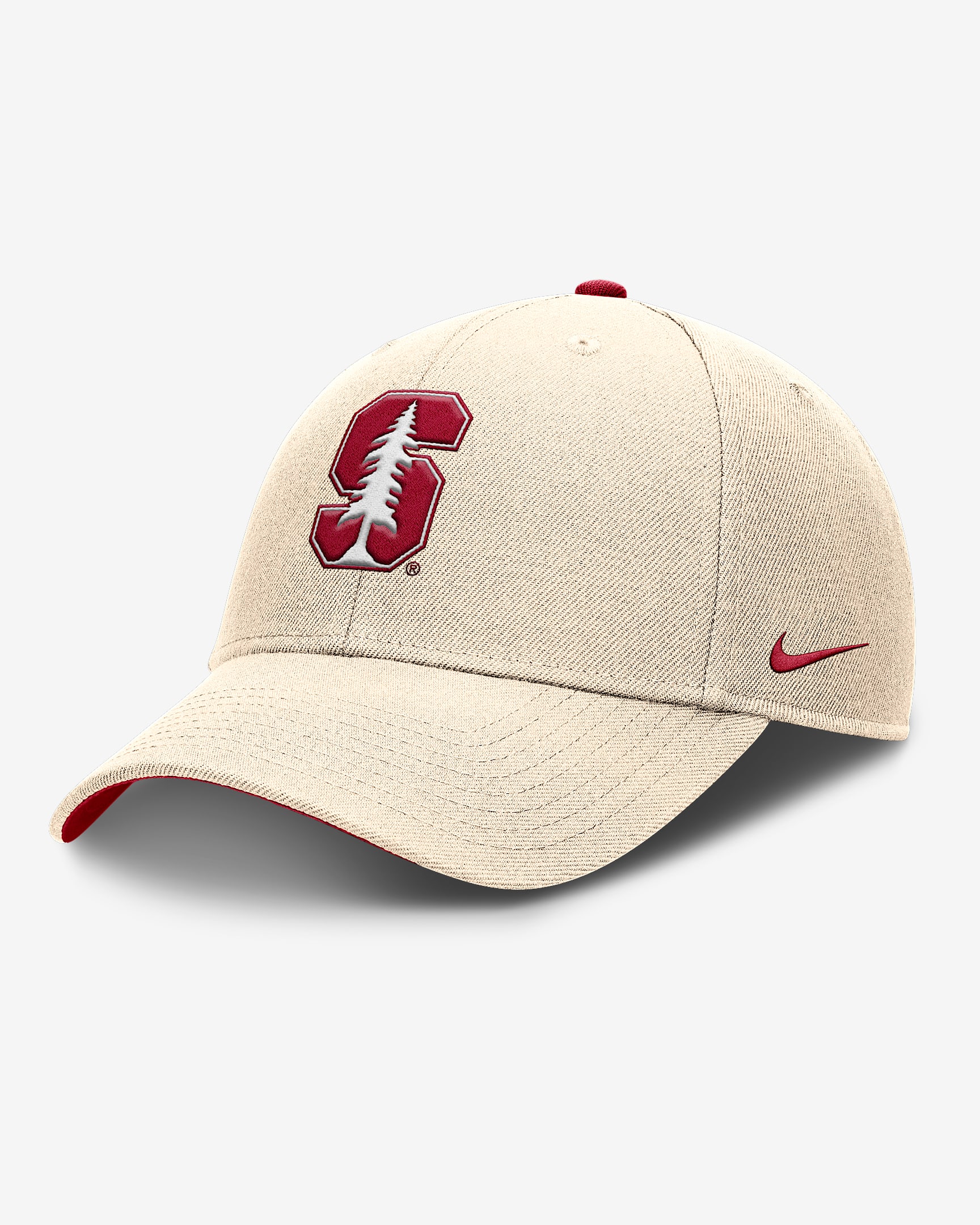 Gorra de rejilla universitaria Nike Dri-FIT ajustable para hombre Stanford Primetime Rise - Natural