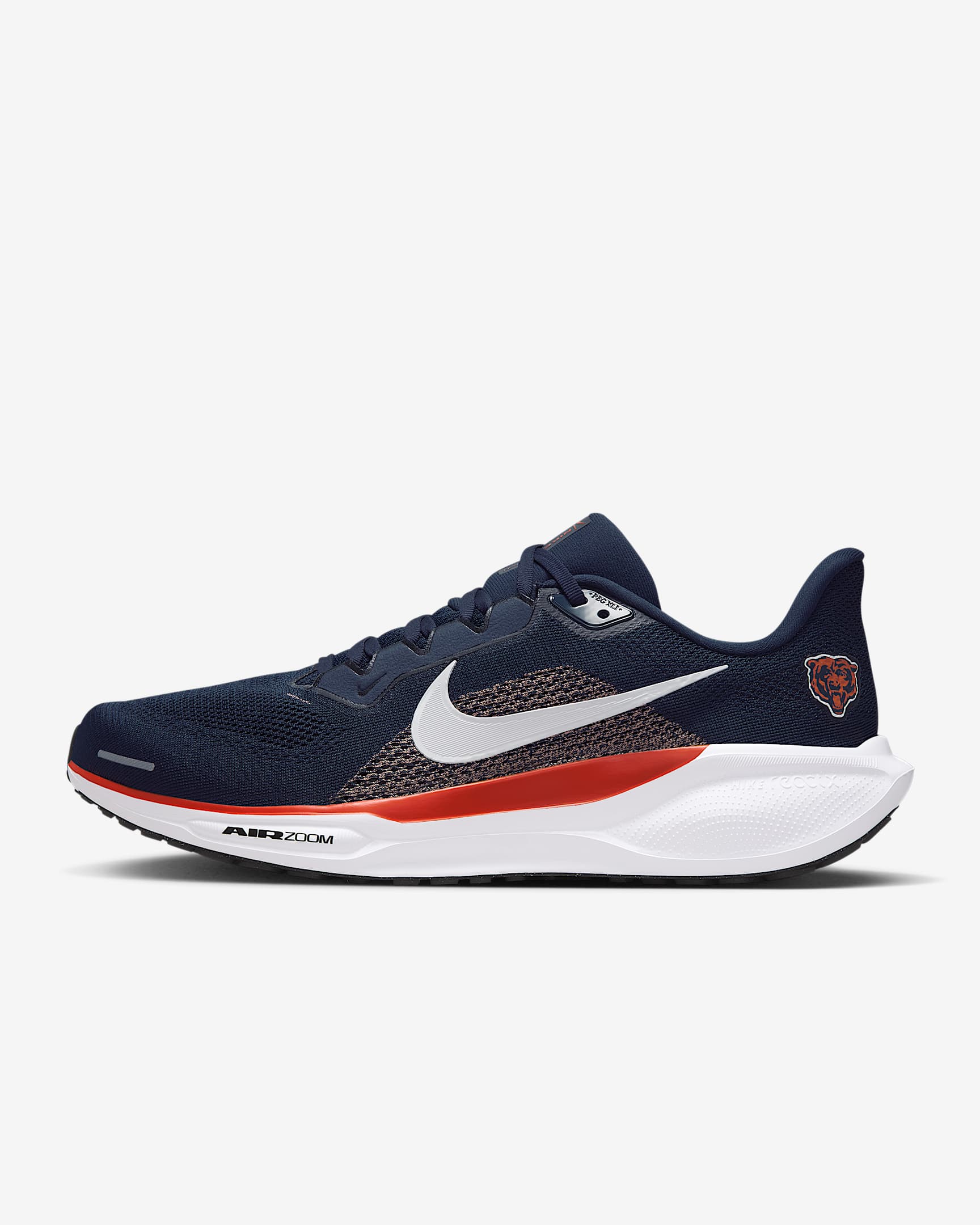 Chicago Bears Pegasus 41 Men's Nike NFL Road Running Shoes - Marine/University Orange/White