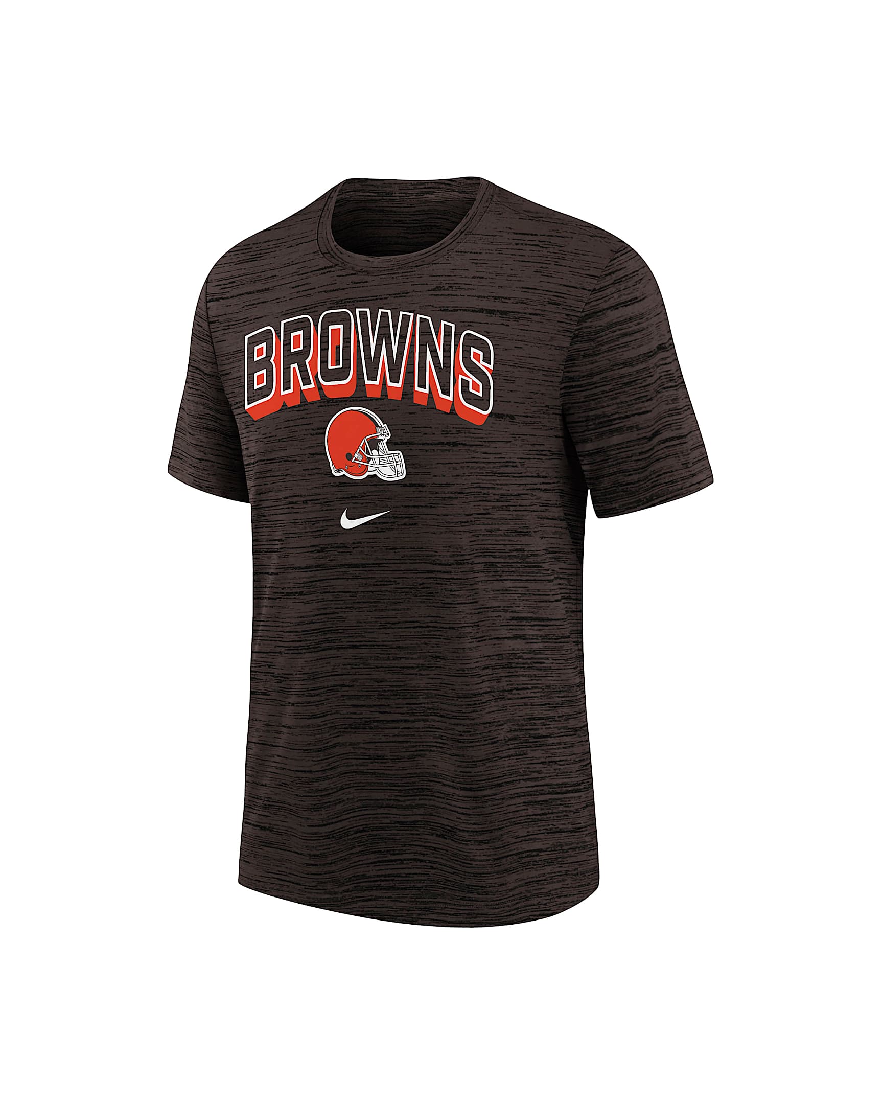 Playera Nike Dri-FIT de la NFL para niños talla grande Cleveland Browns Sideline Velocity - Marrón