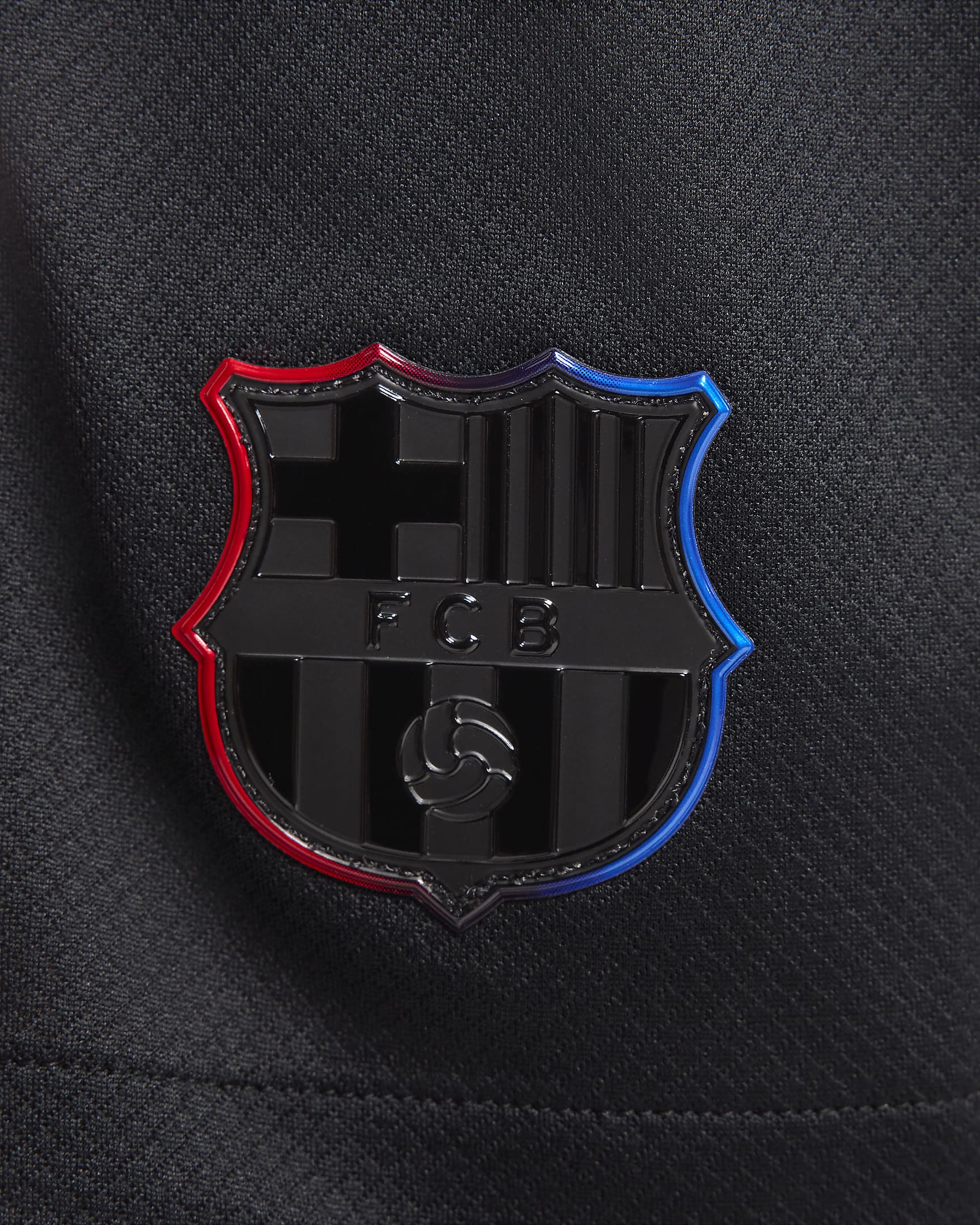 Short de foot replica Nike Dri-FIT FC Barcelona 2024/25 Stadium Extérieur pour femme - Noir/University Red/Hyper Royal/Noir