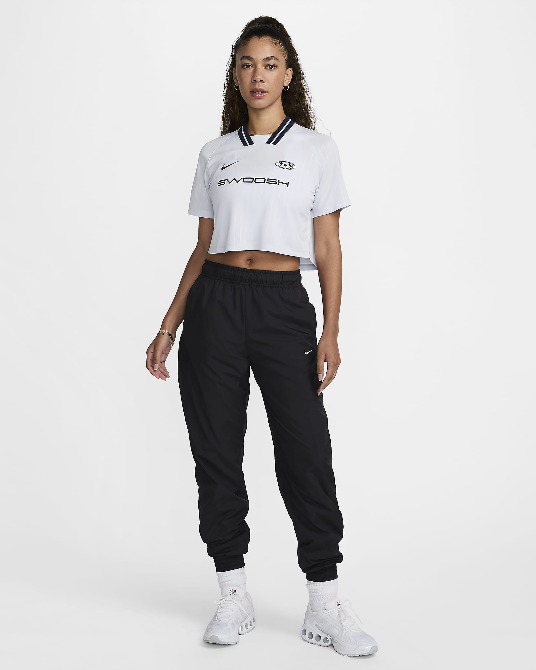 Nike Sportswear Croptop met korte mouwen voor dames - Football Grey