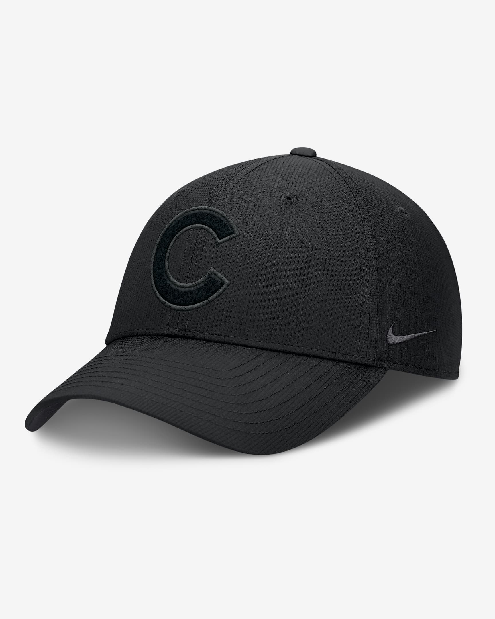 Gorra Nike Dri-FIT de la MLB ajustable para hombre Chicago Cubs Club - Negro
