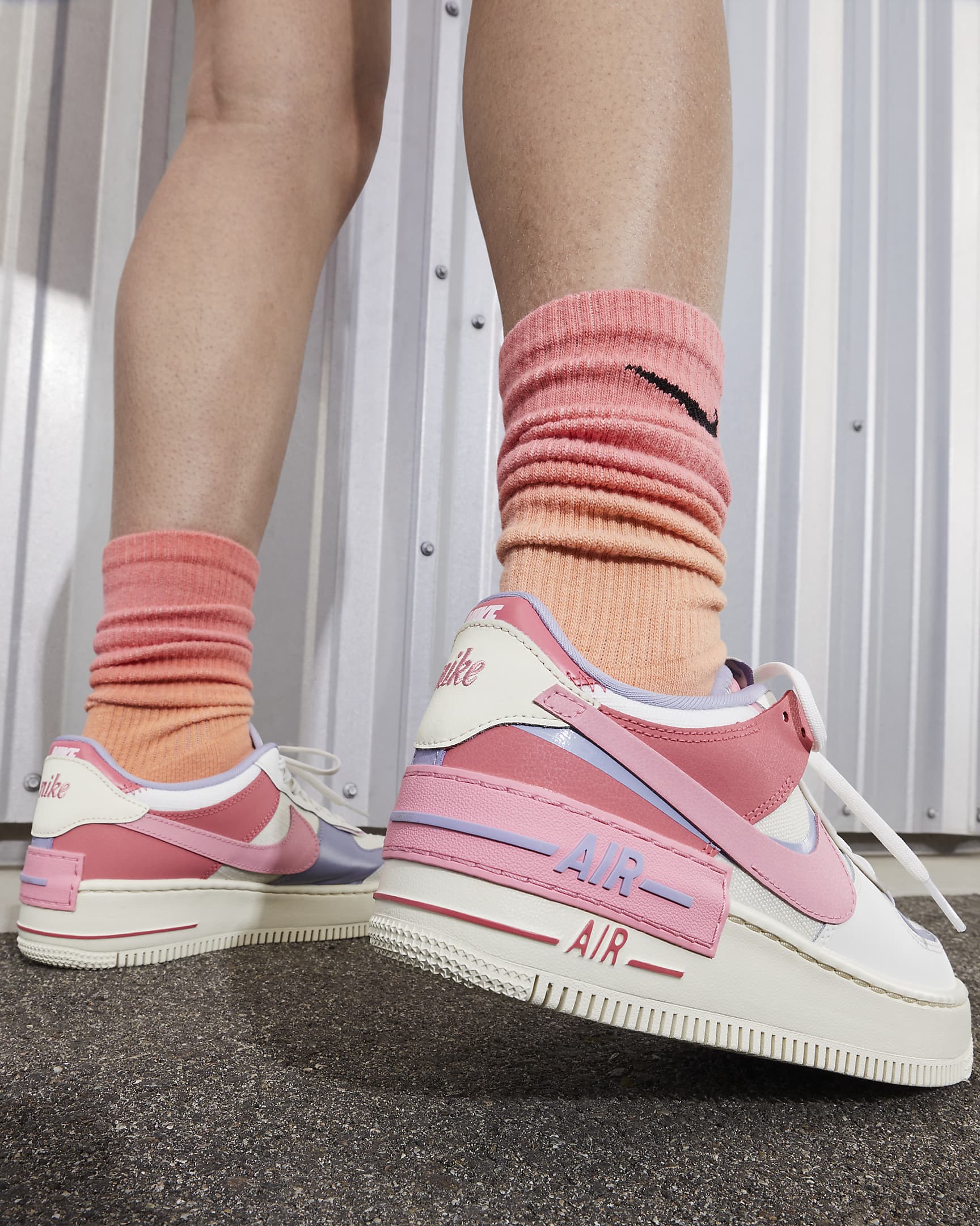 Nike Air Force 1 Shadow Women's Shoes - Sail/Sea Coral/Indigo Haze/Coral Chalk