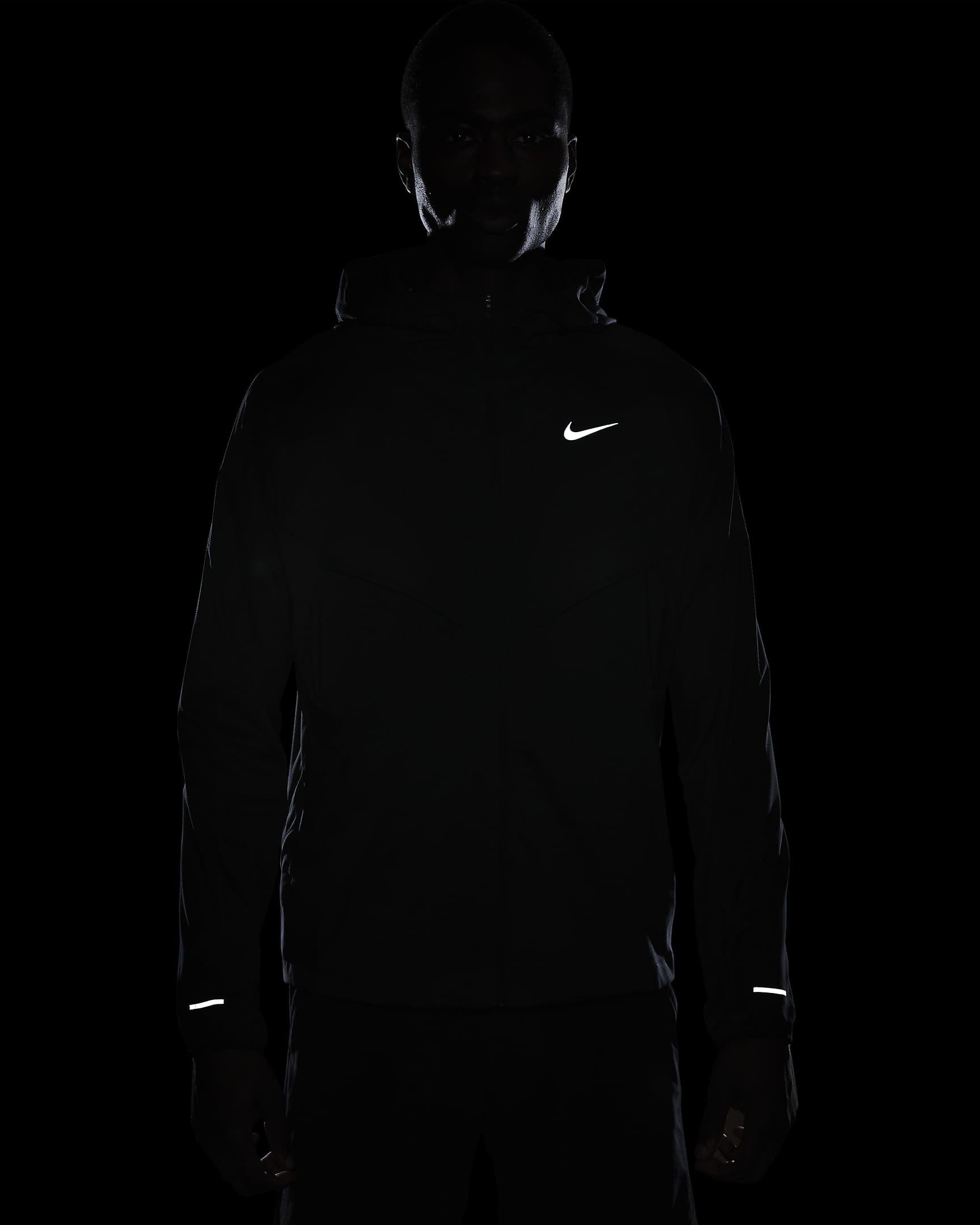 Męska kurtka do biegania Repel Nike Windrunner - Czerń/Czerń