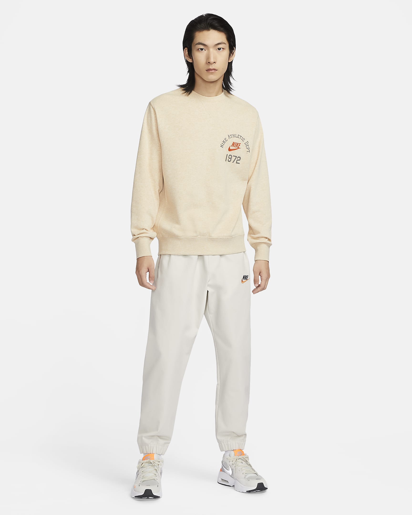 Nike Sportswear Men's French Terry Crew-Neck Sweatshirt. Nike ID