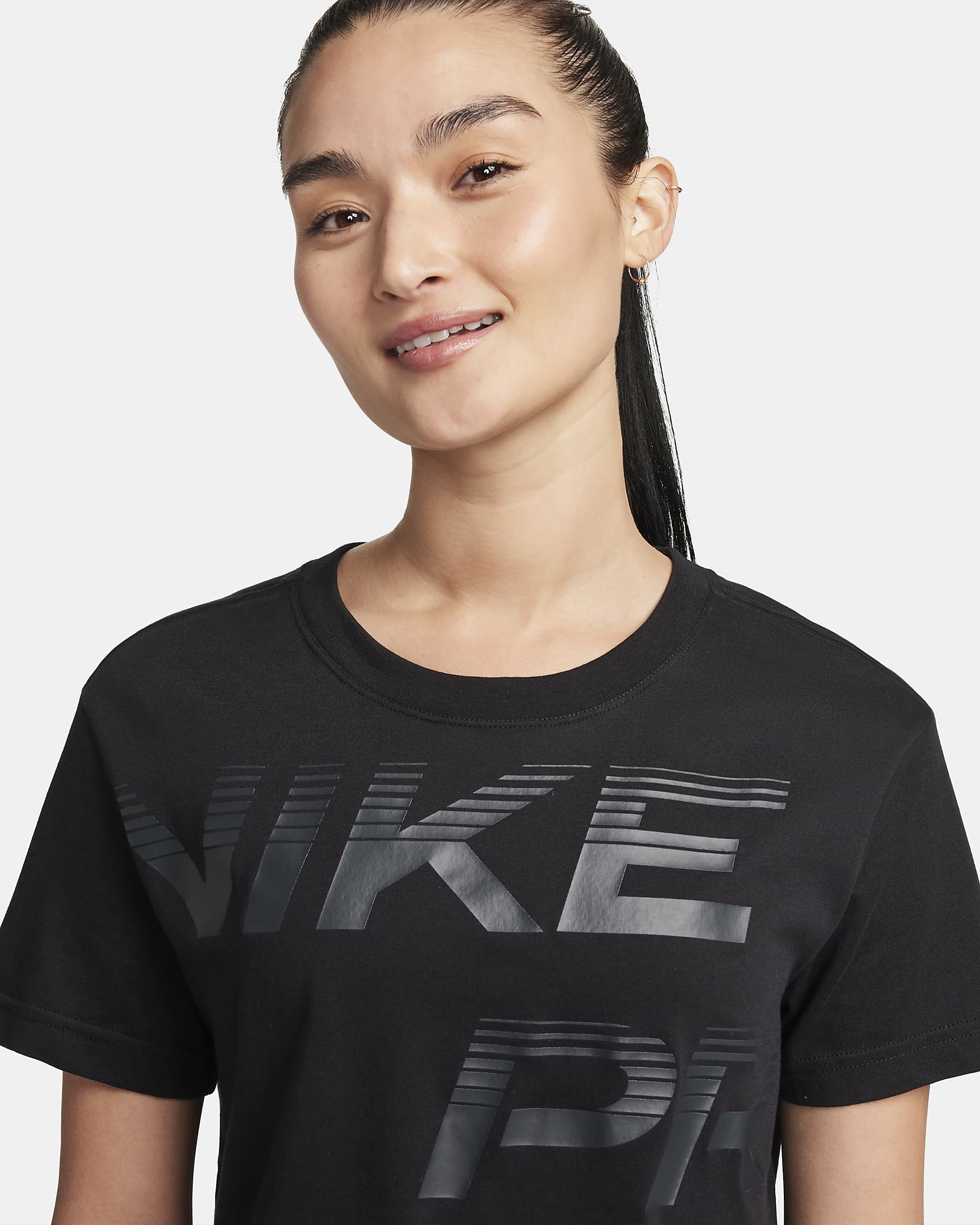 Nike Pro Womens Dri Fit Graphic Short Sleeve Top Nike In 3905