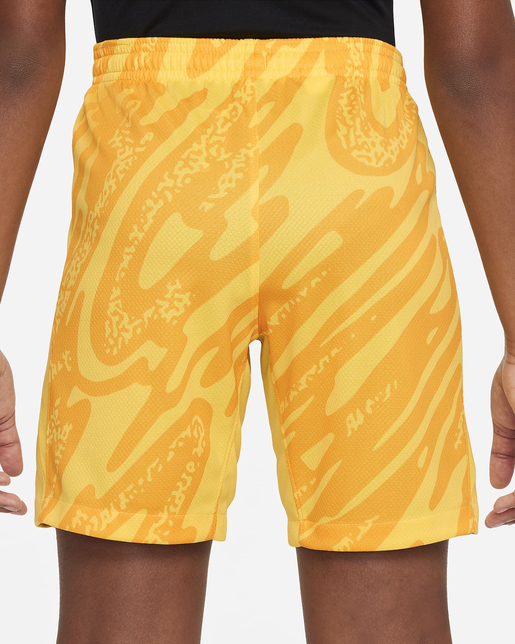 Short de foot Replica Nike Dri-FIT FFF 2024 Stadium Extérieur pour ado - Tour Yellow/University Gold/Noir