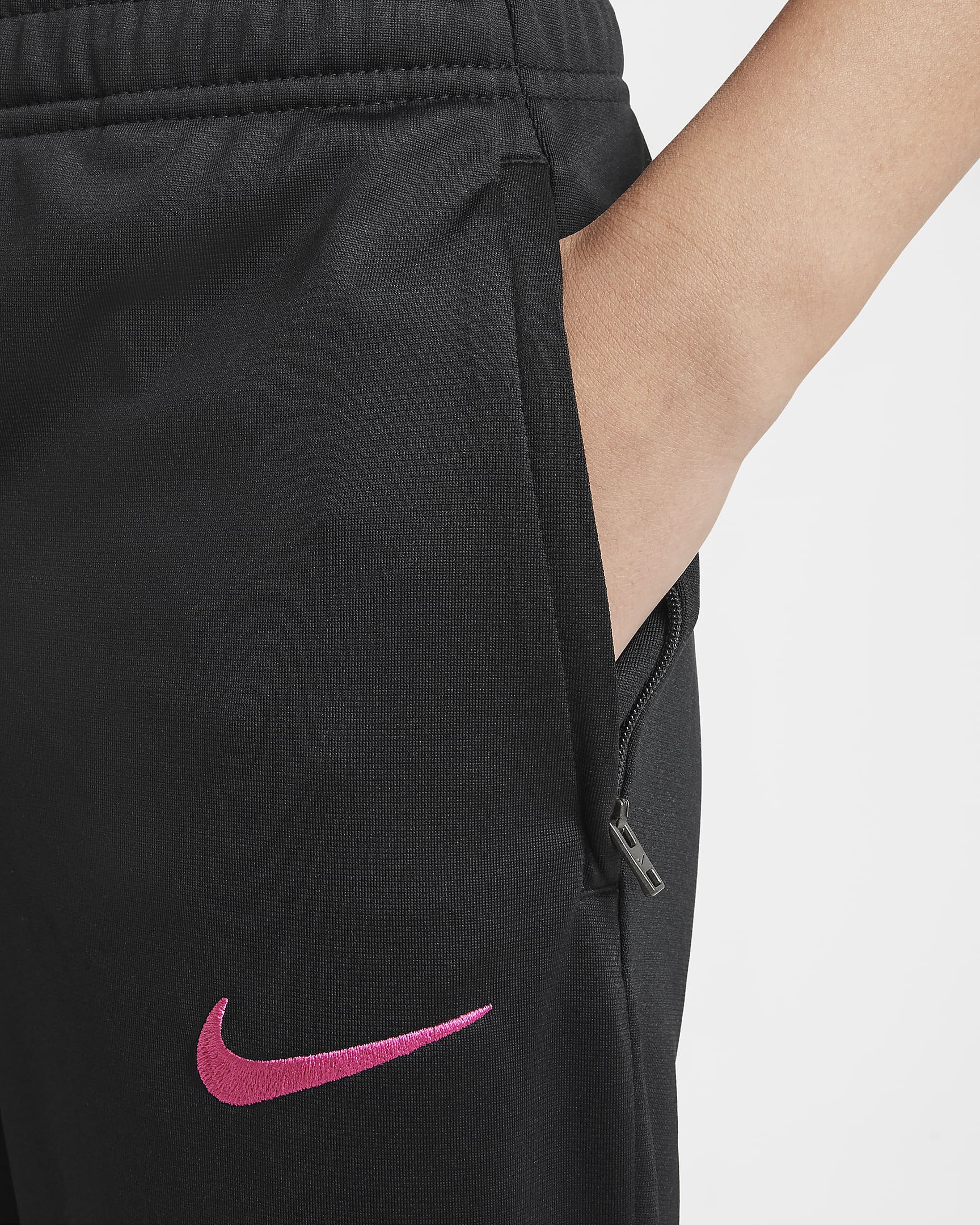 3e survêtement de foot en maille Nike Dri-FIT Chelsea FC Strike pour ado - Pink Prime/Noir/Noir/Noir