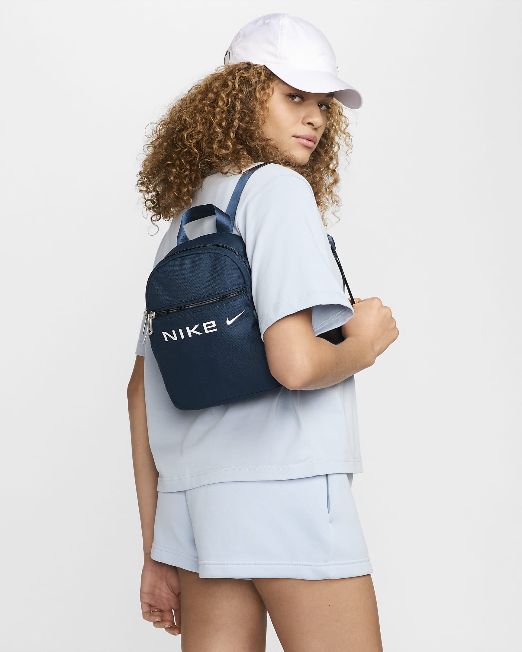 Nike Sportswear Futura Women's Mini Backpack (6L) - Armoury Navy/Armoury Navy/White