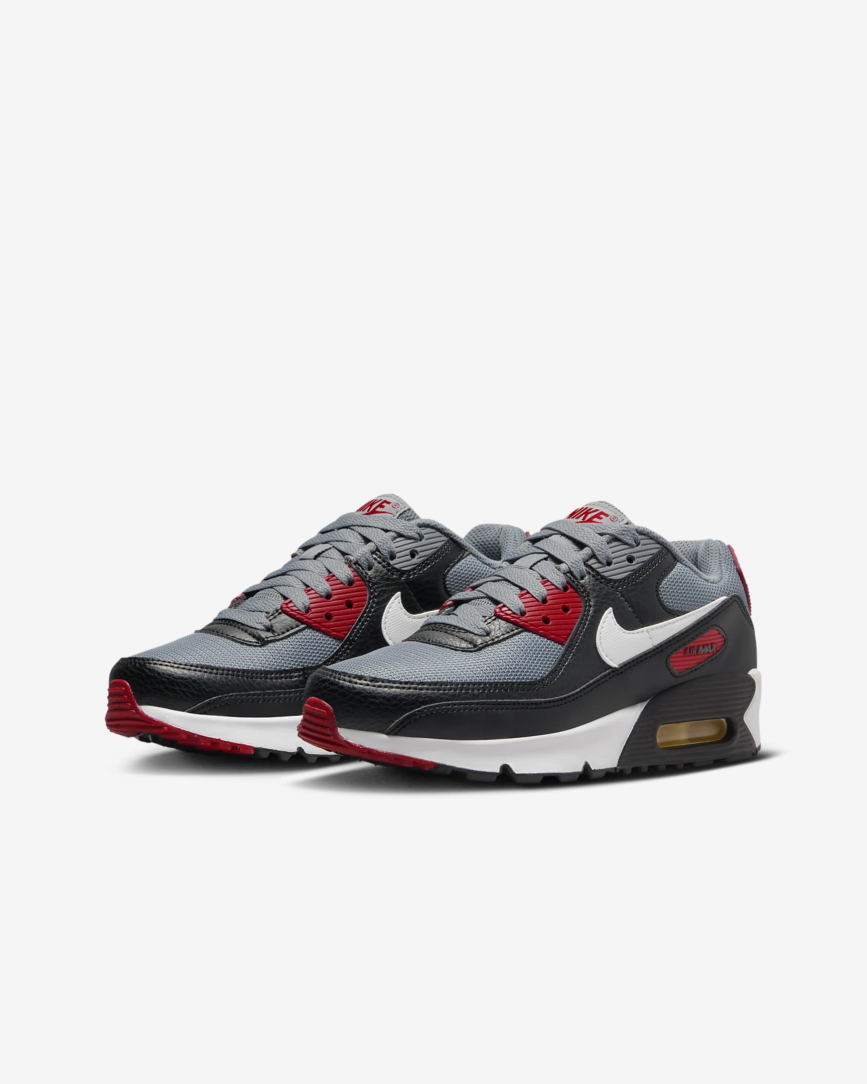 Nike Air Max 90 Older Kids' Shoe - Black/Cool Grey/Gym Red/White