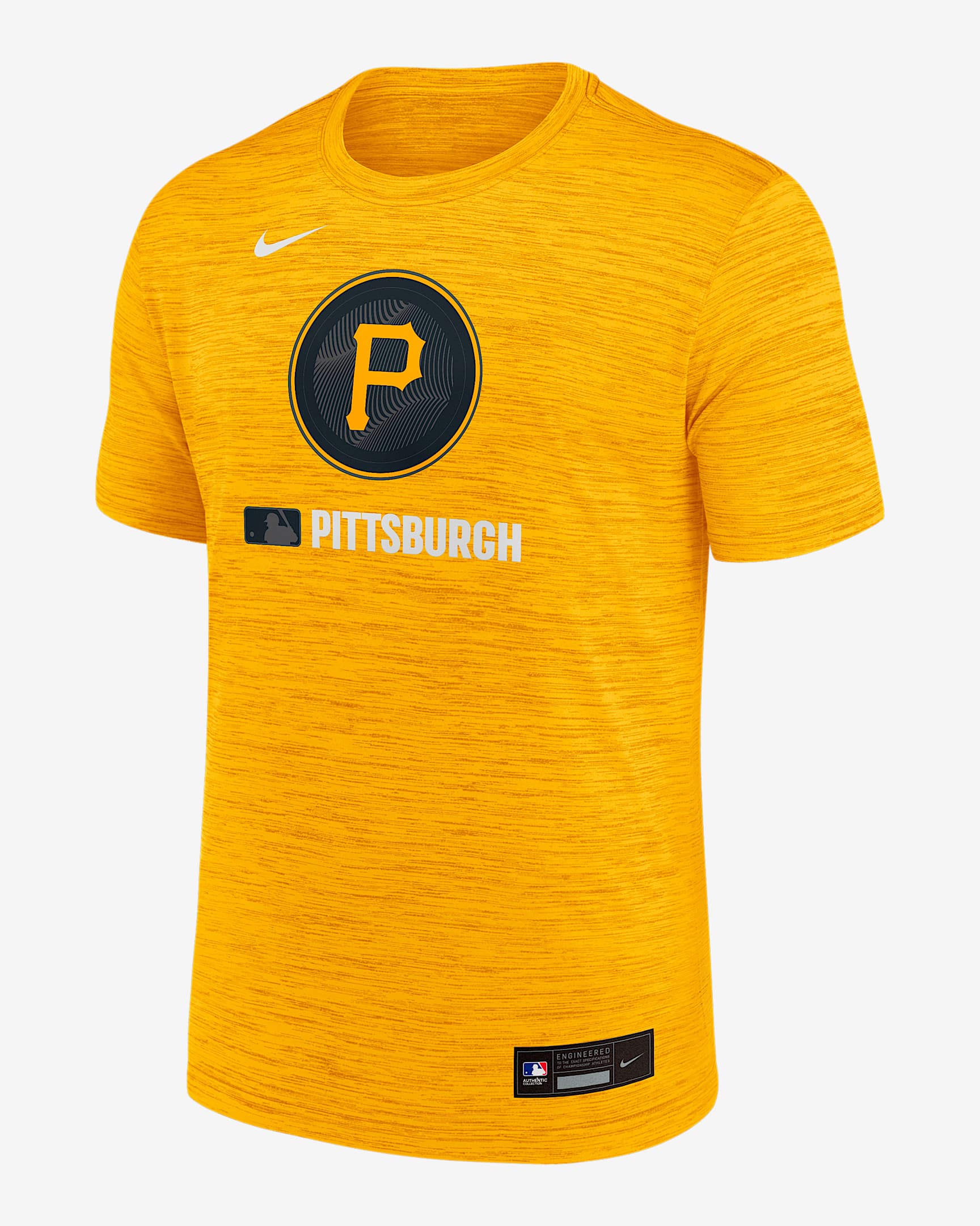 Pittsburgh Pirates Authentic Collection City Connect Velocity Men's Nike Dri-FIT MLB T-Shirt - Gold
