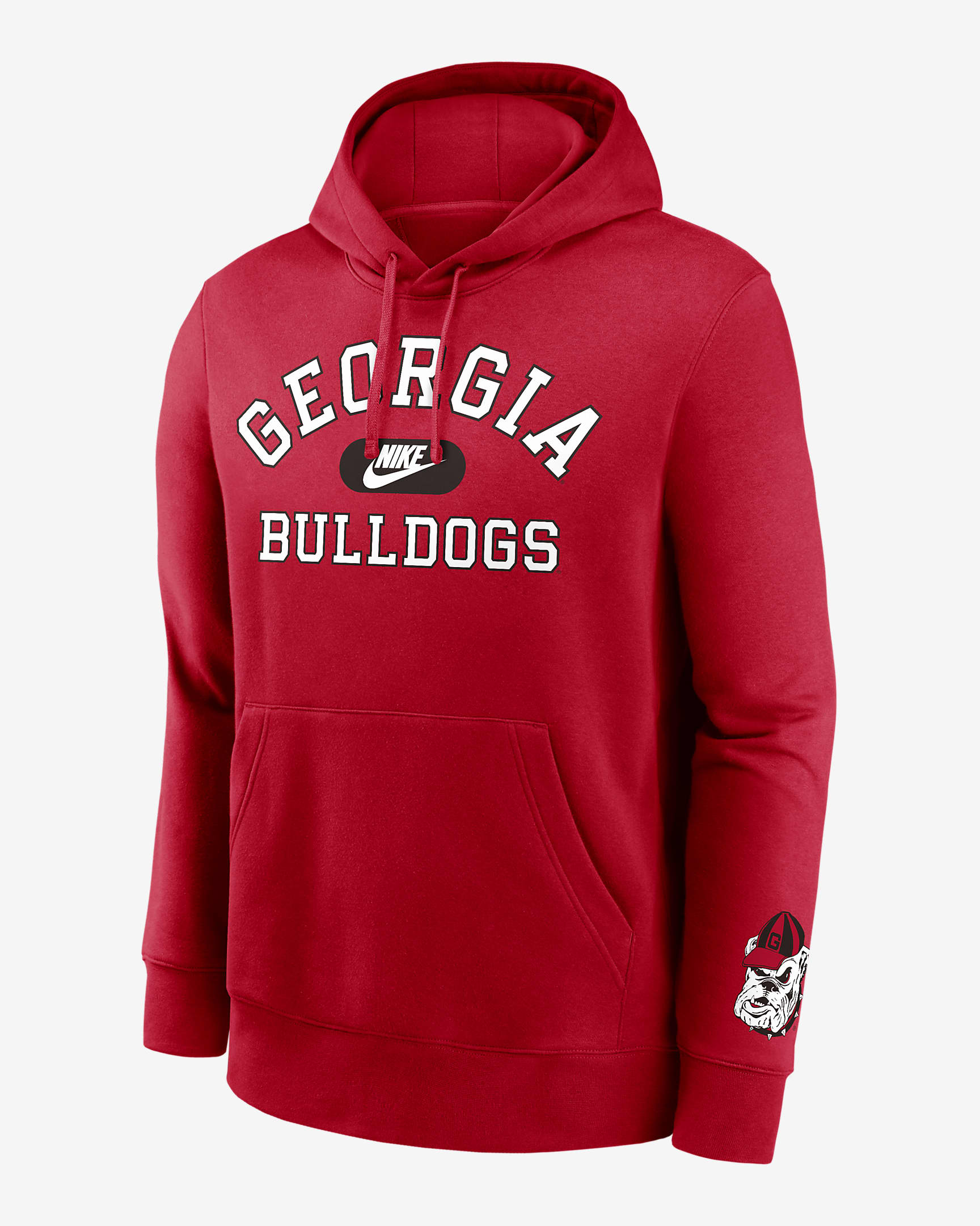 Georgia Bulldogs Legacy Club Foundational Men's Nike College Pullover Hoodie - University Red