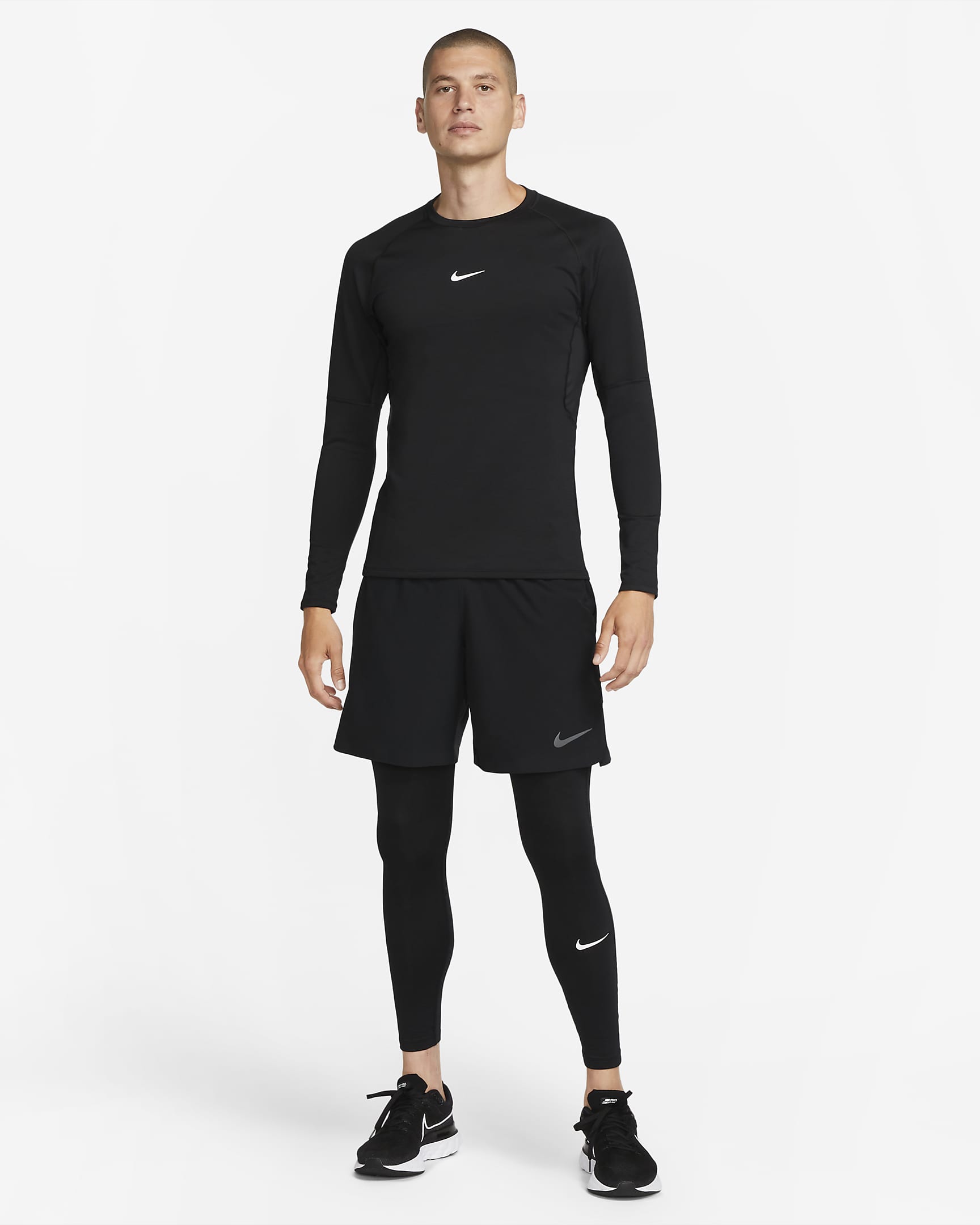 Tights Nike Pro Warm – Uomo - Nero/Bianco