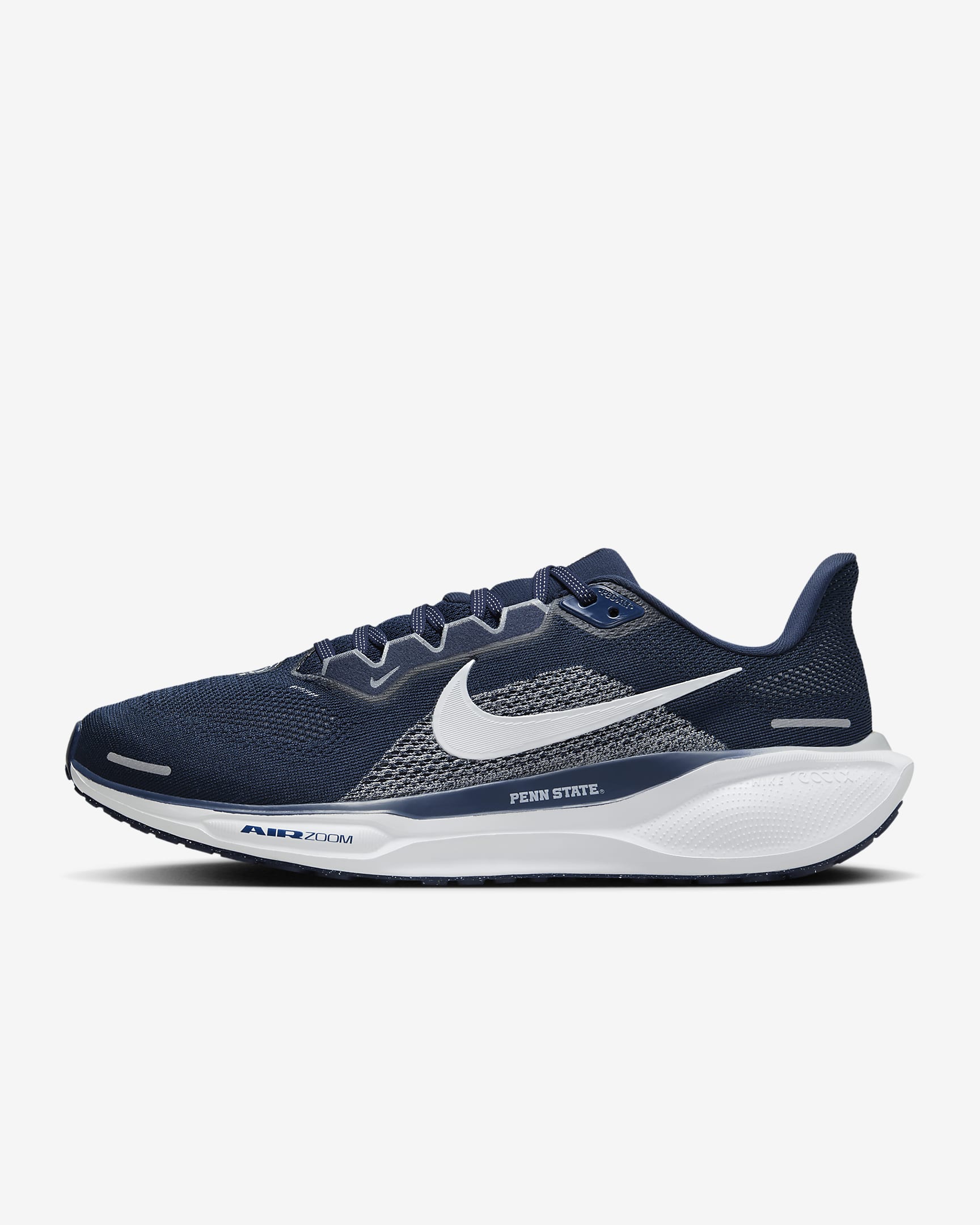 Penn State Pegasus 41 Men's Nike College Road Running Shoes - College Navy/White/Wolf Grey/White