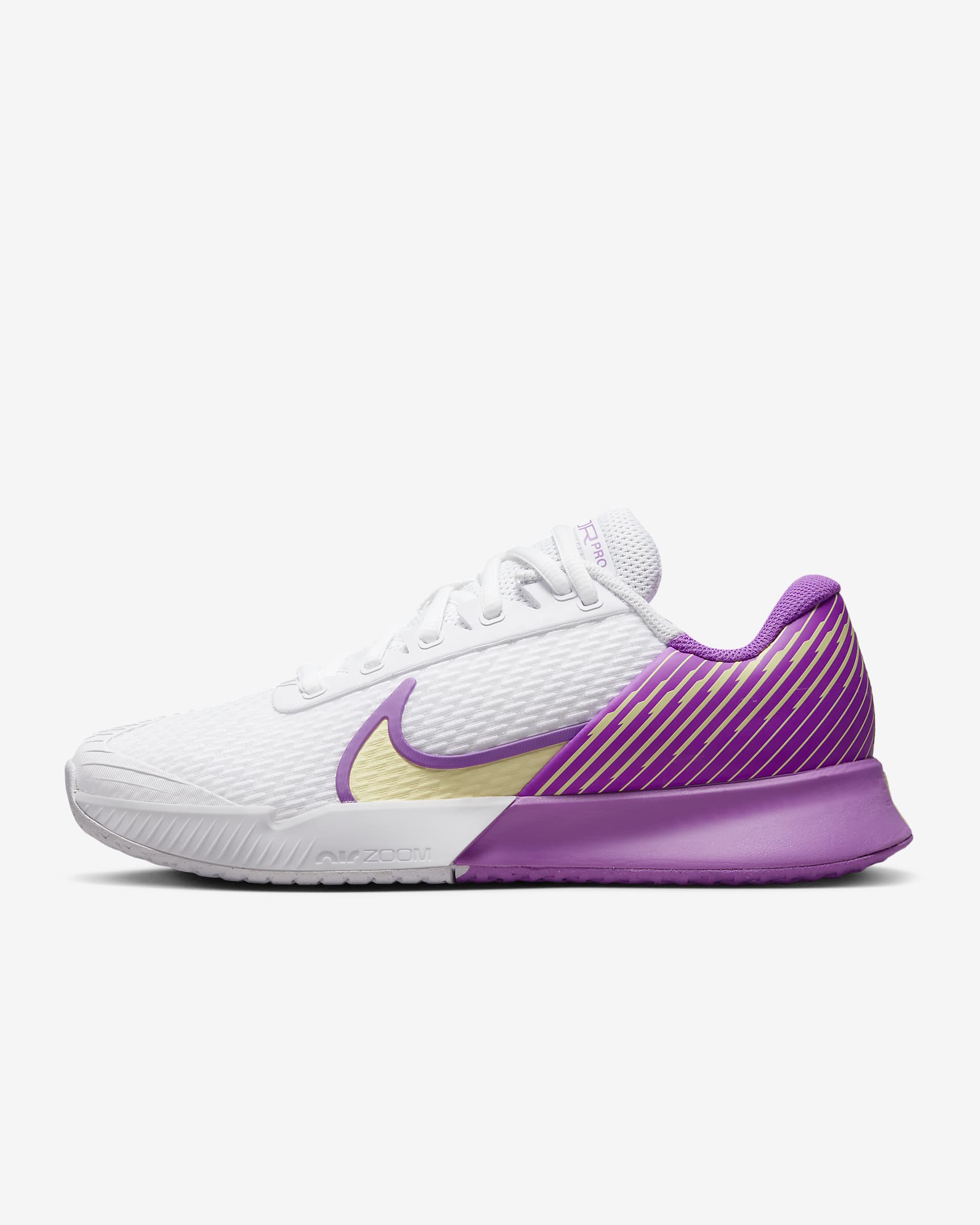 NikeCourt Air Zoom Vapor Pro 2 Women's Hard Court Tennis Shoes - White/Fuchsia Dream/Earth/Citron Tint