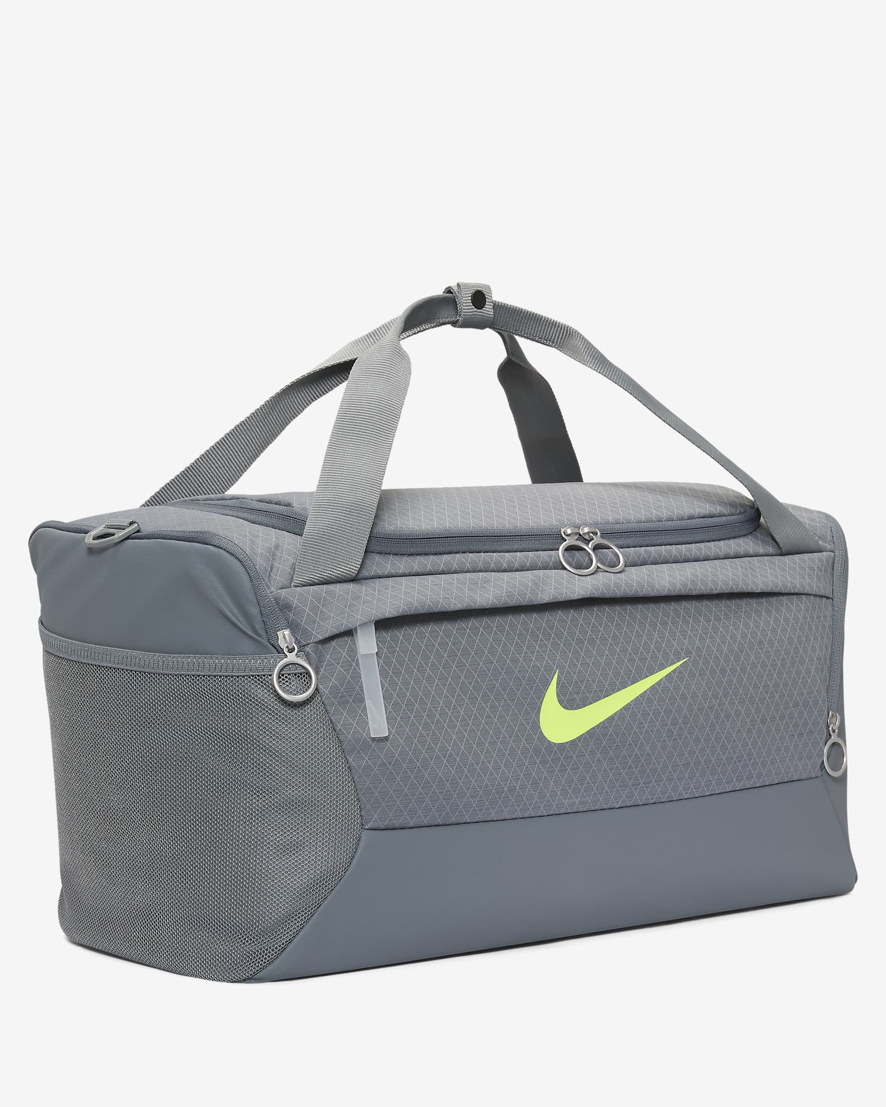 Nike Brasilia Winterized Training Duffel Bag (Small, 41L) - Smoke Grey/Smoke Grey/Volt