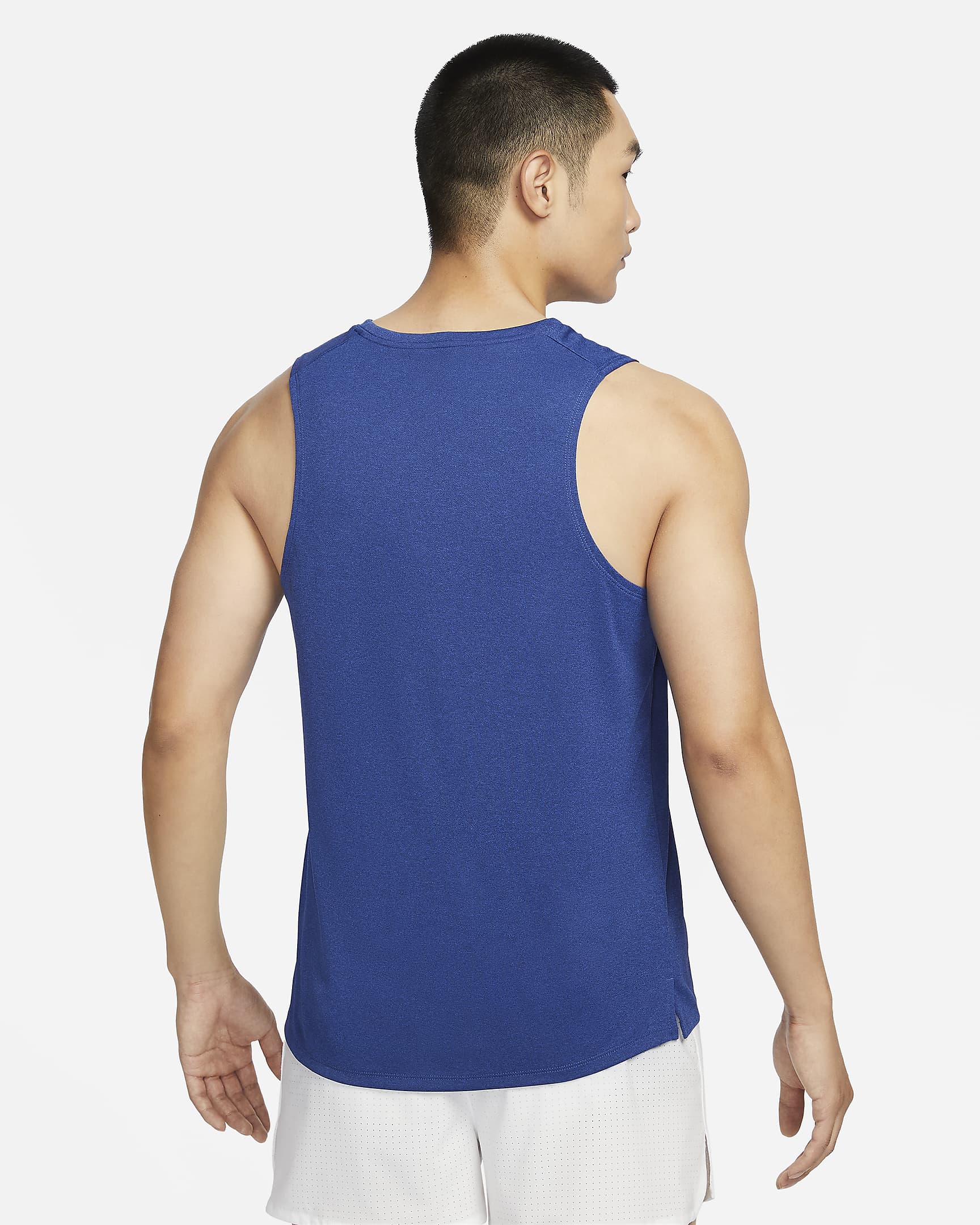 Nike Dri-FIT Miler Men's Running Tank - Game Royal/Midnight Navy/Heather