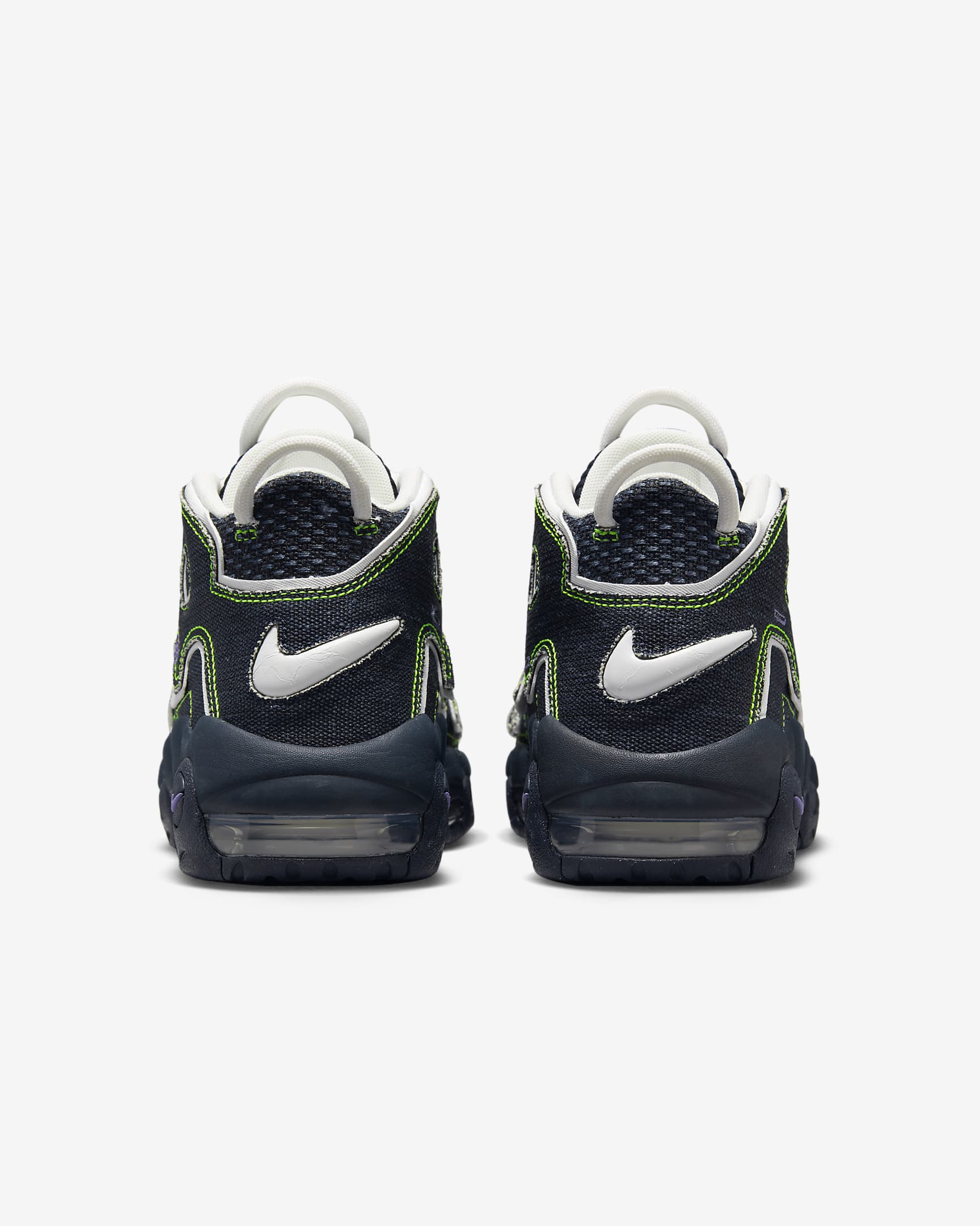 Nike Air More Uptempo x Serena Williams Design Crew Shoes - Dark Obsidian/Space Purple/Volt/Summit White