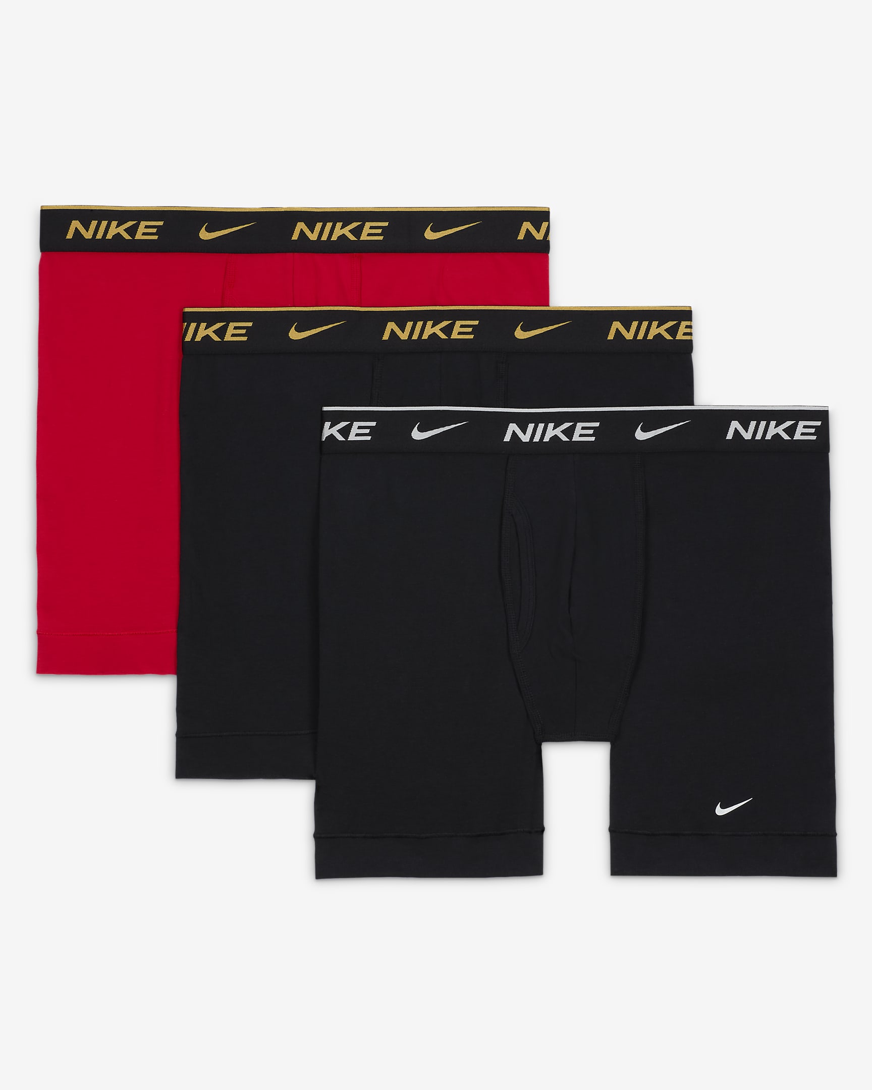 Nike Dri-FIT Essential Cotton Stretch Men's Boxer Briefs (3-Pack) - Silver