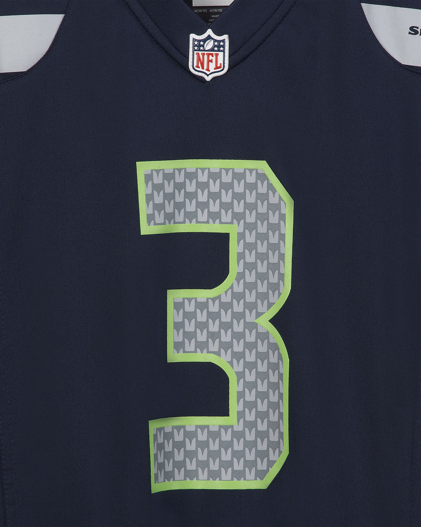 Φανέλα αμερικανικού ποδοσφαίρου NFL Seattle Seahawks (Russell Wilson) για μεγάλα παιδιά - College Navy/WILSON RUSSELL