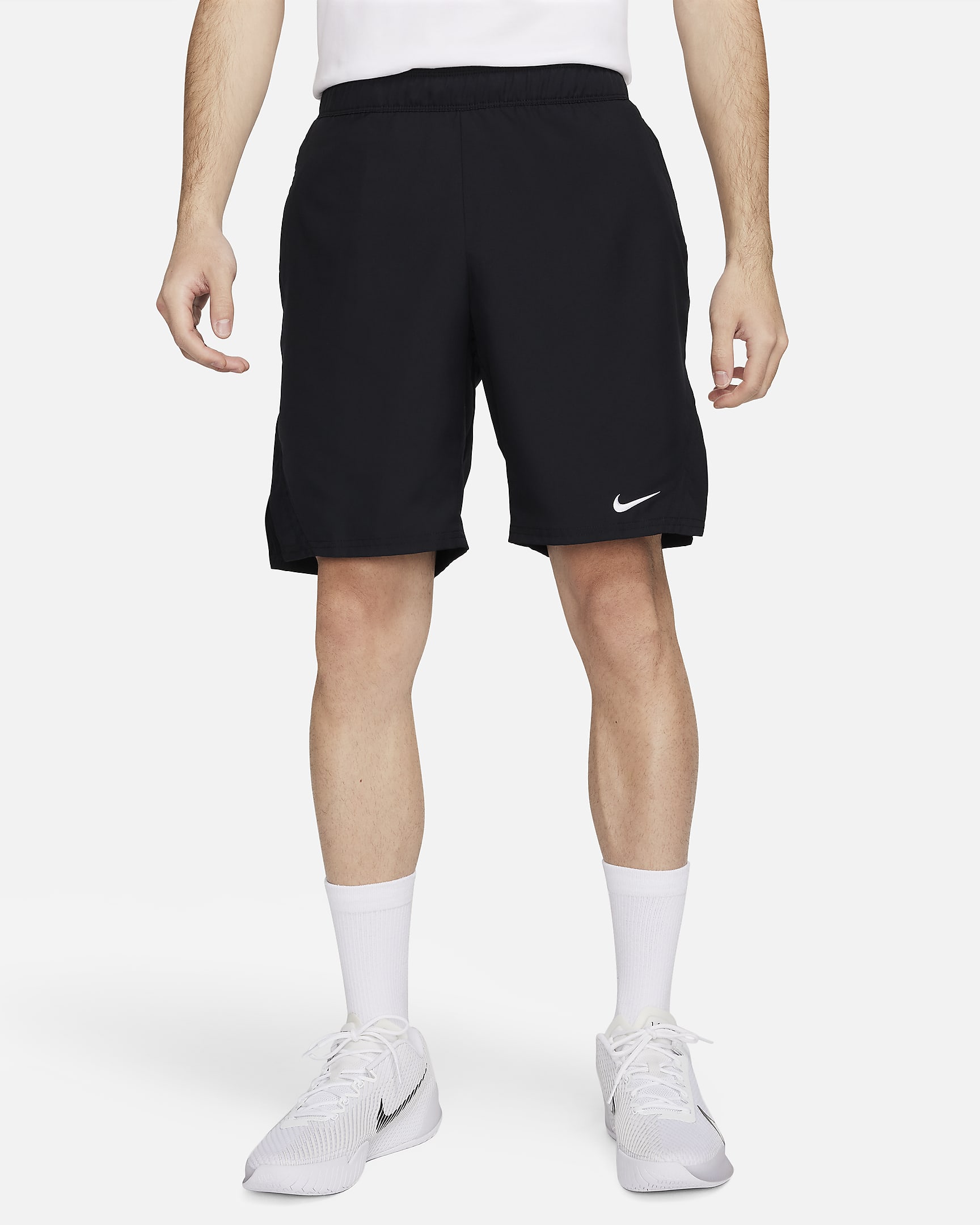 NikeCourt Victory Men's Dri-FIT 23cm (approx.) Tennis Shorts - Black/White