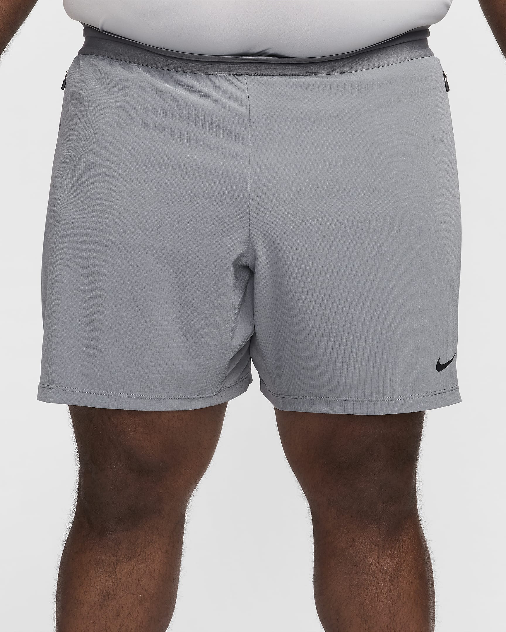 Ungefütterte Nike Flex Rep 4.0 Dri-FIT-Fitnessshorts für Herren (ca. 18 cm) - Smoke Grey/Schwarz/Schwarz