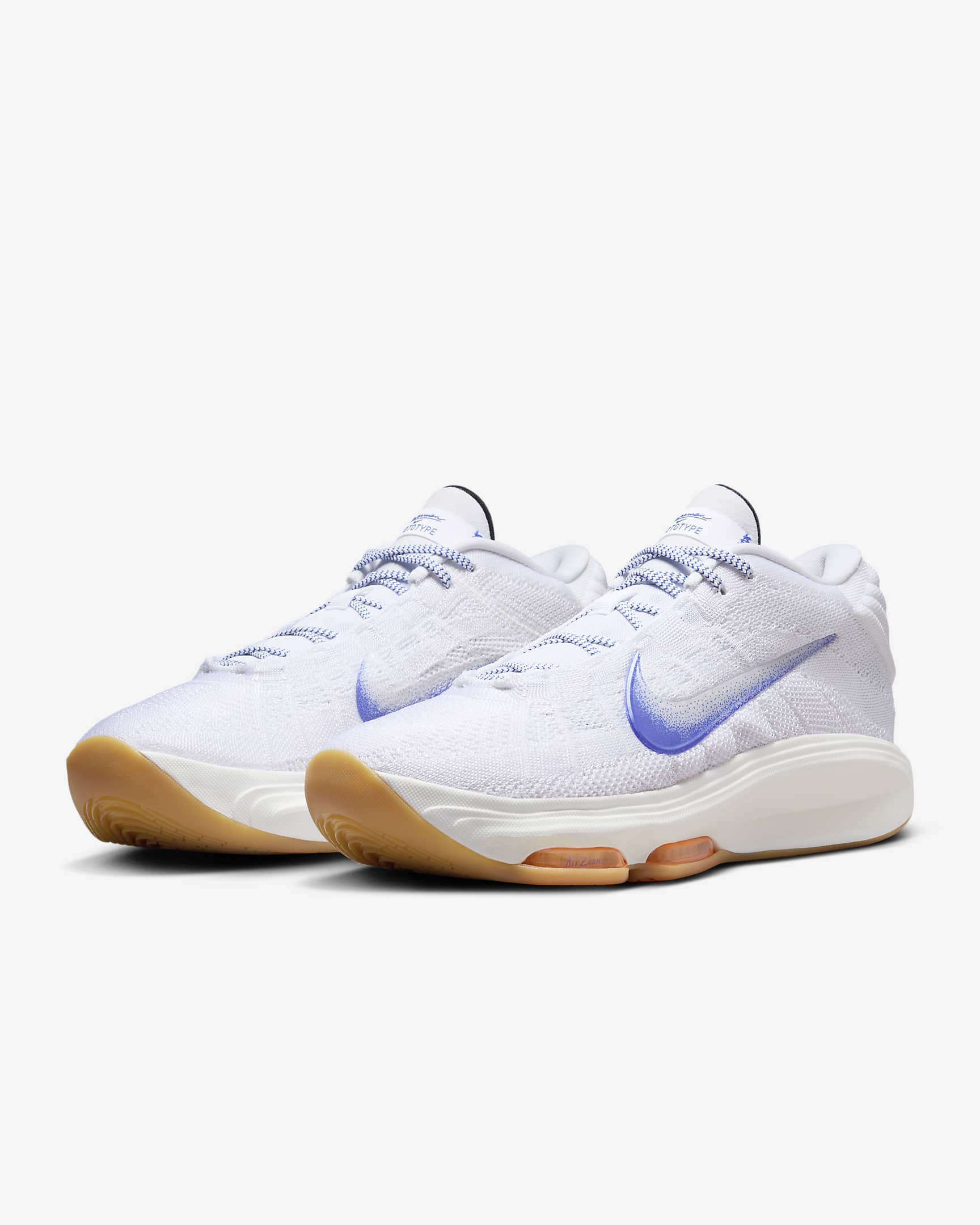 Sapatilhas de basquetebol Nike G.T. Hustle 3 Blueprint - Branco/Phantom/Laranja Total/Azul Racer