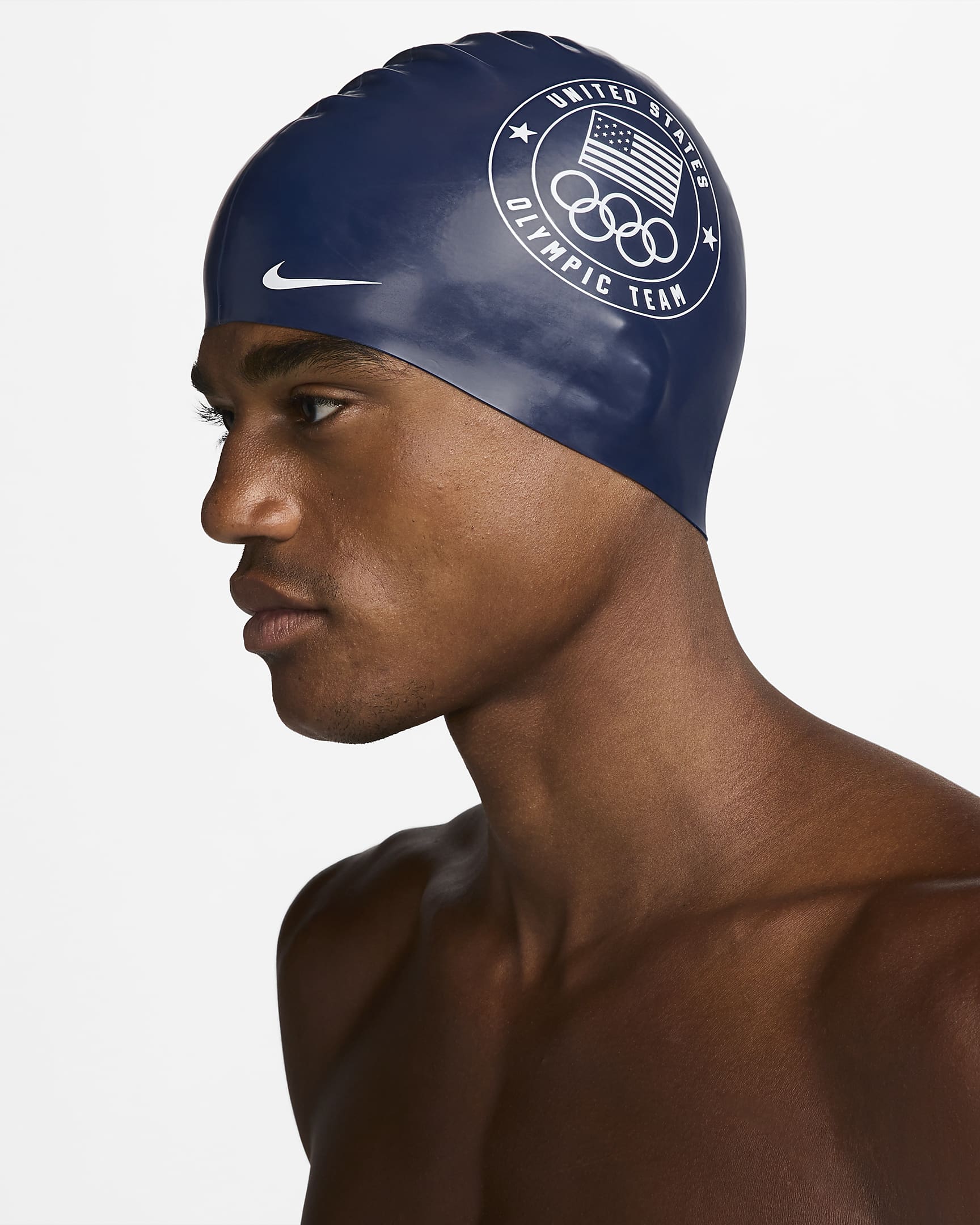 Gorra de natación de silicona Nike Swim Team USA - Obsidiana