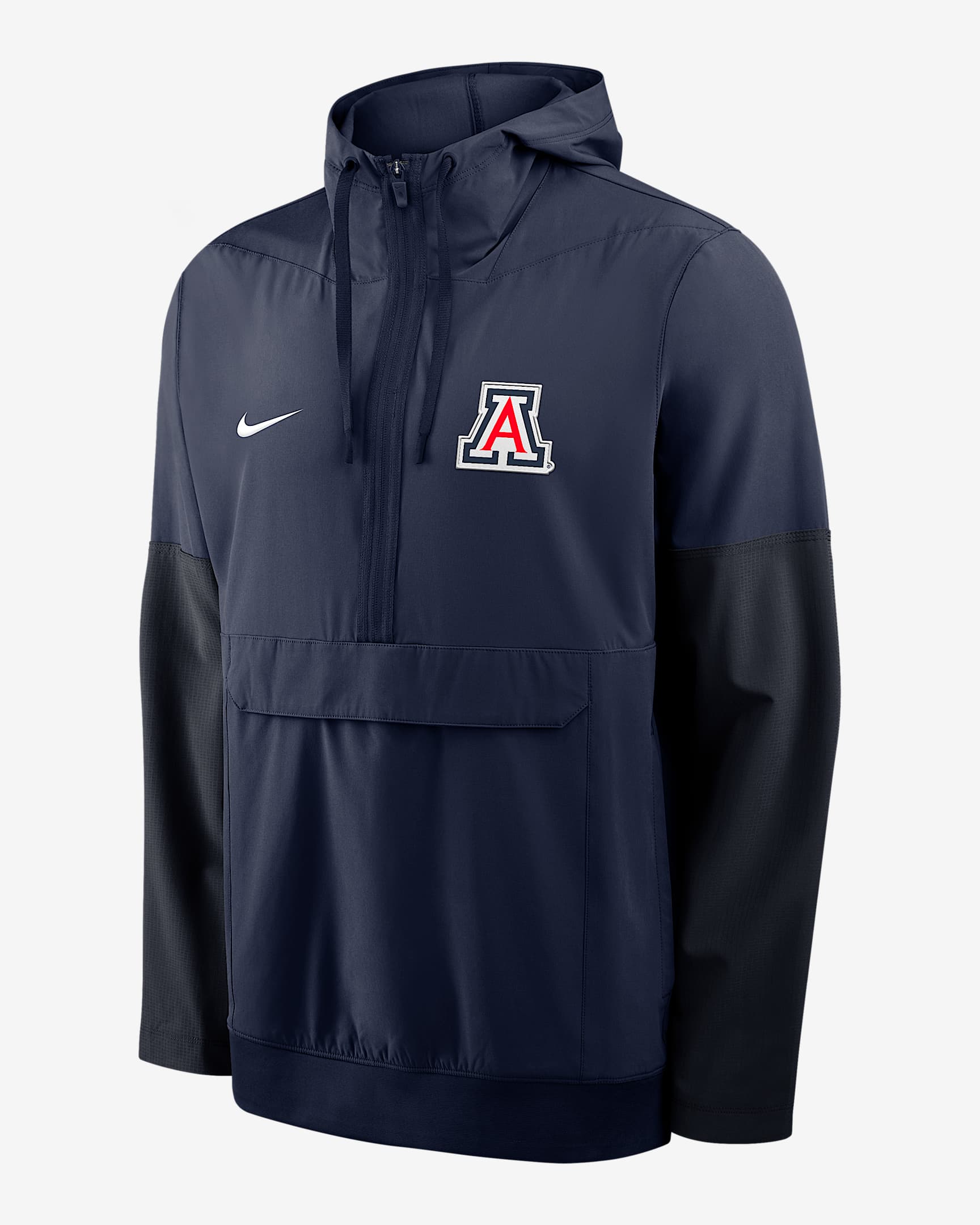 Chamarra universitaria Nike con gorro de medio cierre para hombre Arizona Anorak - Azul marino