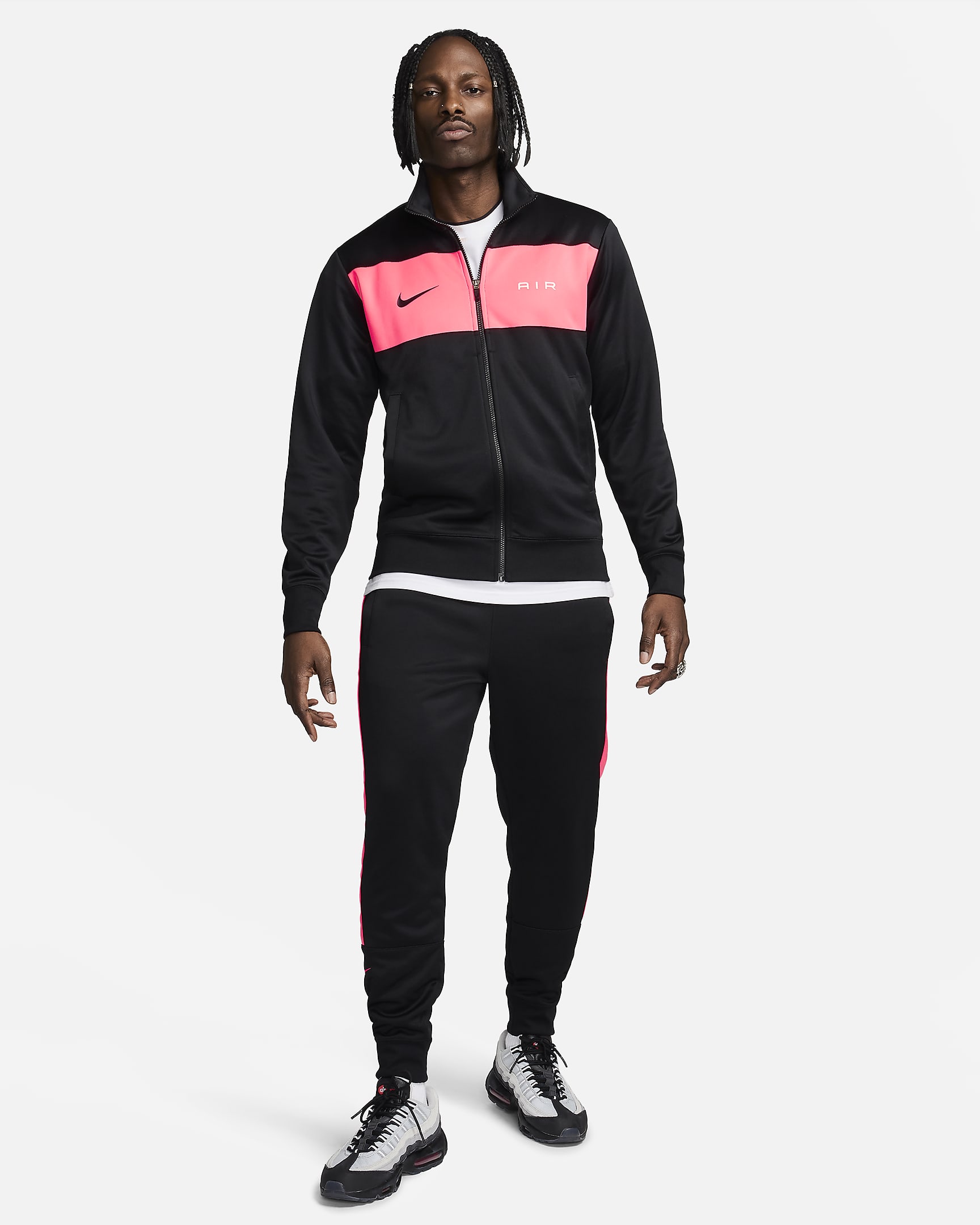 Nike Air Track-Jacket für Herren - Schwarz/Pink Foam