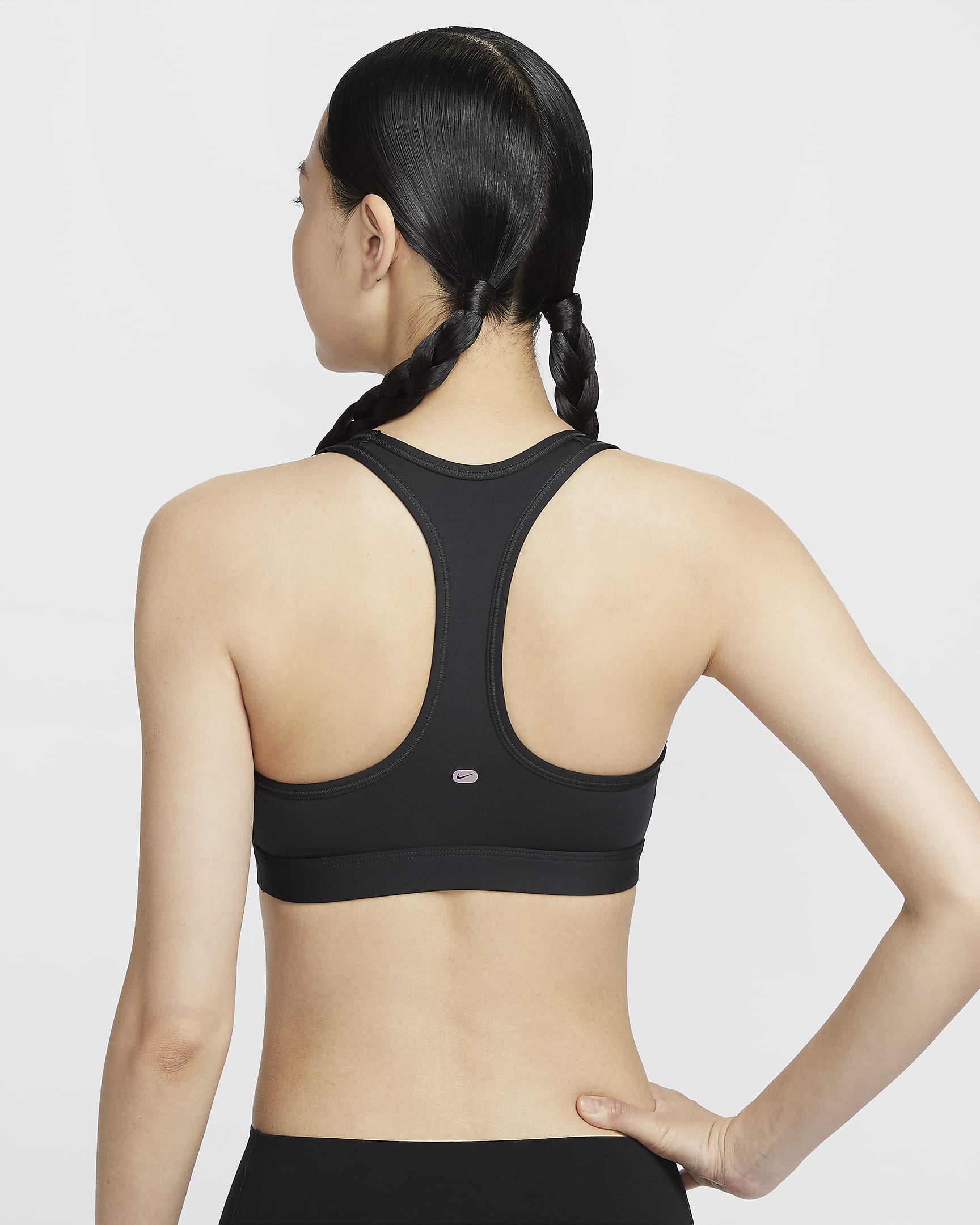 Nike Swoosh Medium-Support Women's Padded Sports Bra - Off-Noir/Pale Ivory/Cement Grey