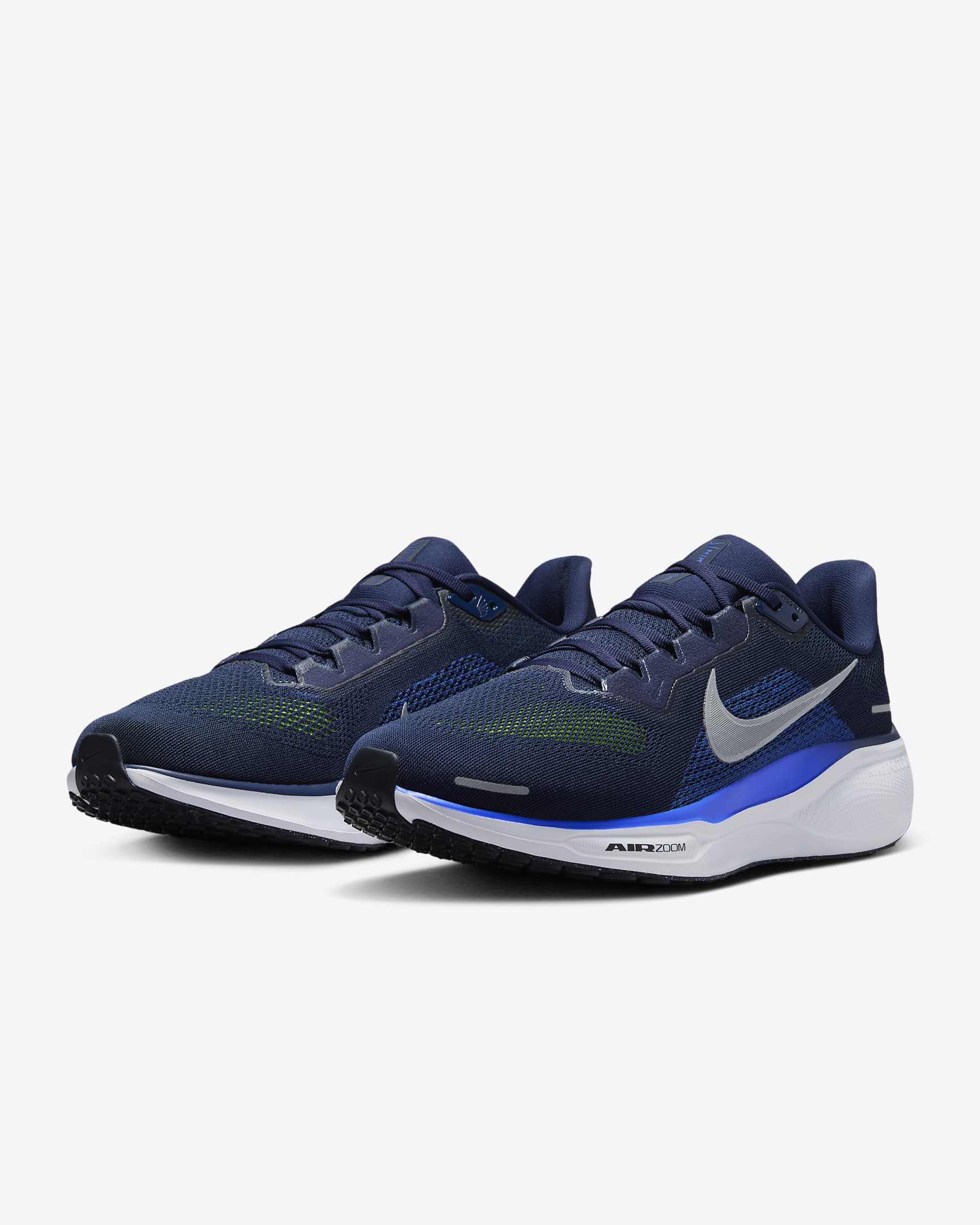 Nike Pegasus 41 Men's Road Running Shoes - Midnight Navy/Black/Volt/Reflective Silver