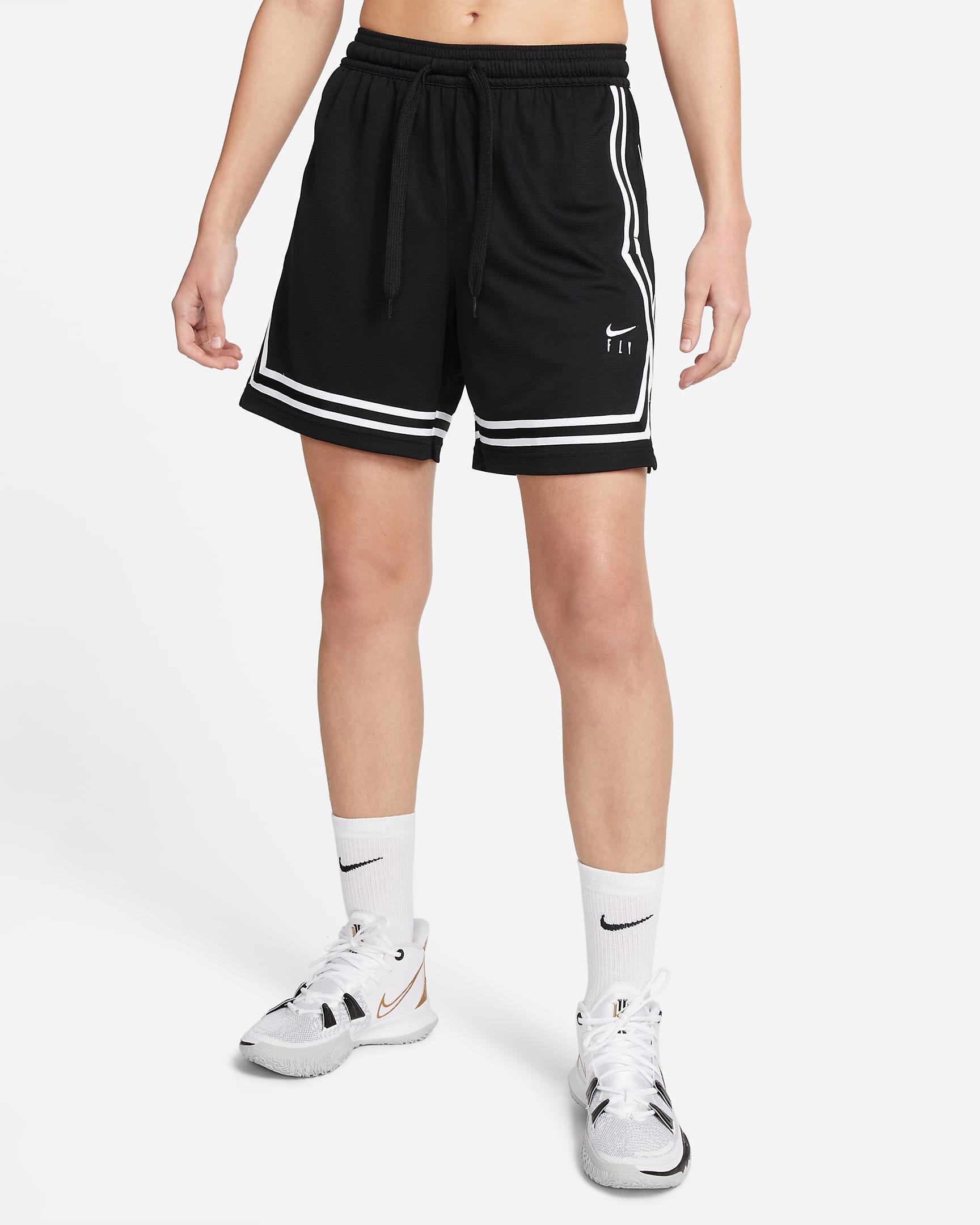 Nike Fly Crossover Pantalons curts de bàsquet - Dona - Negre/Blanc