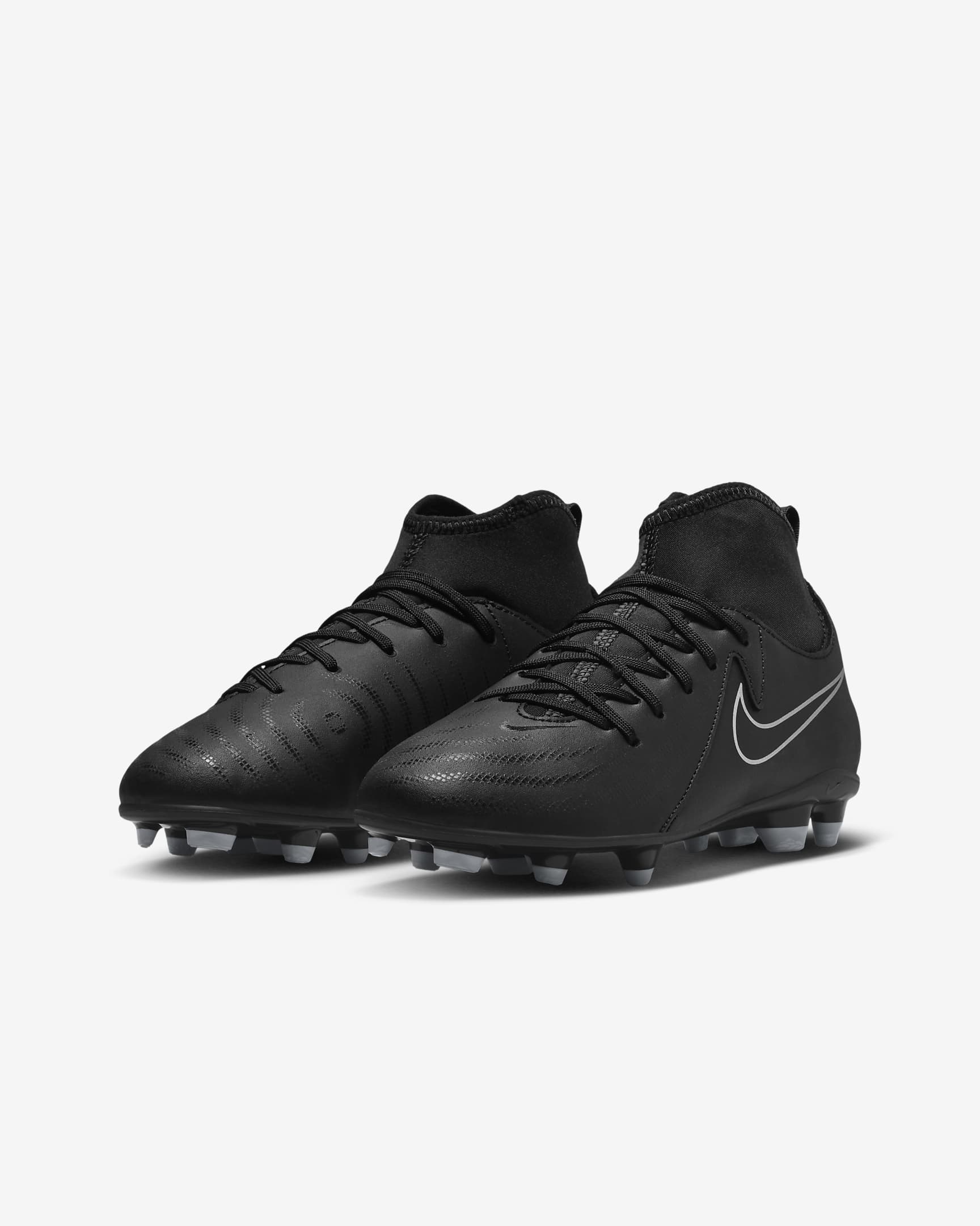 Nike Jr. Phantom Luna 2 Club Younger/Older Kids' MG High-Top Football Boot - Black/Black