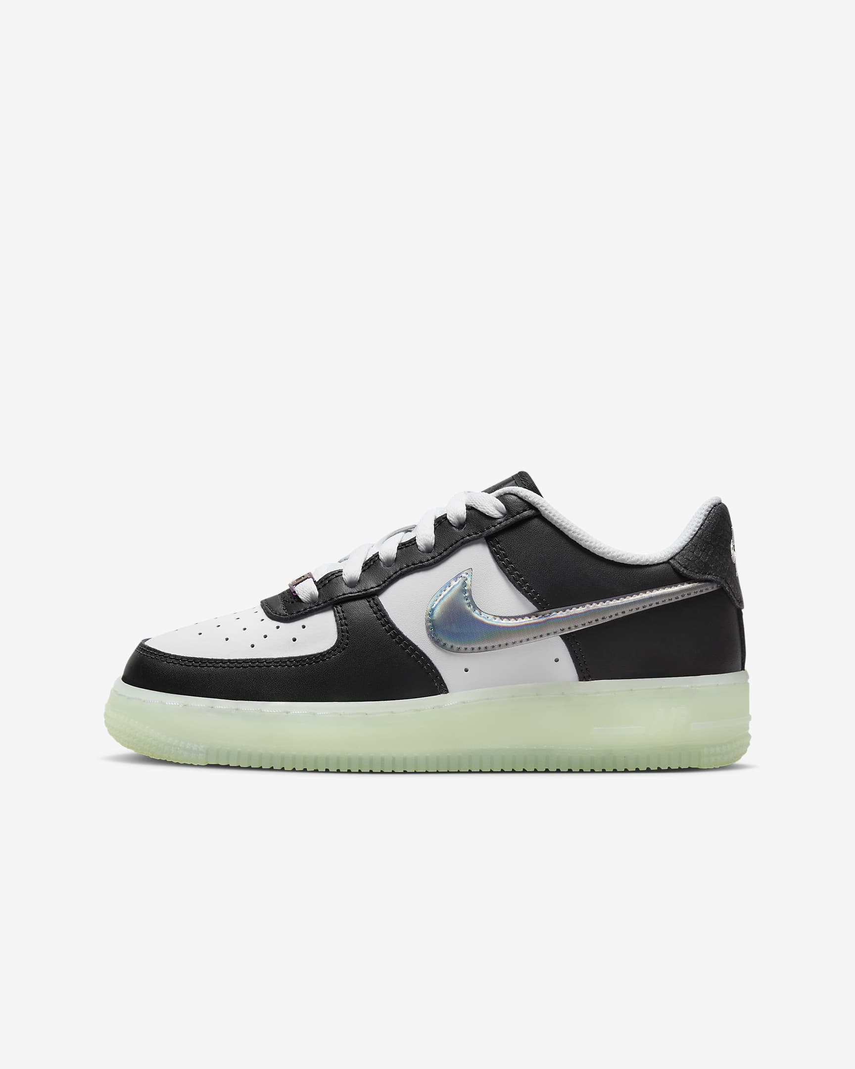 Nike Air Force 1 LV8 Older Kids' Shoes - White/Vapour Green/Black